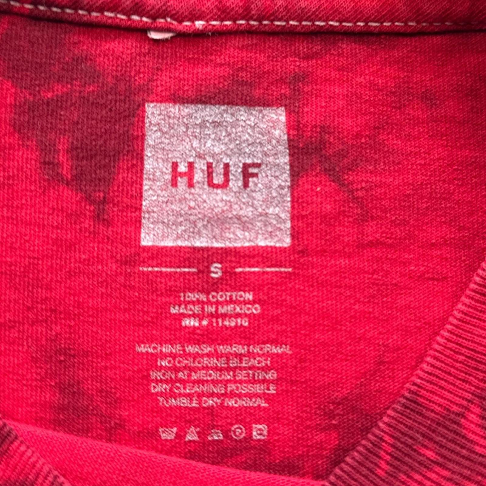 Huf Red and White HUF Flames Burn Faster Long Sleeve T-Shirt Size US S / EU 44-46 / 1 - 4 Thumbnail