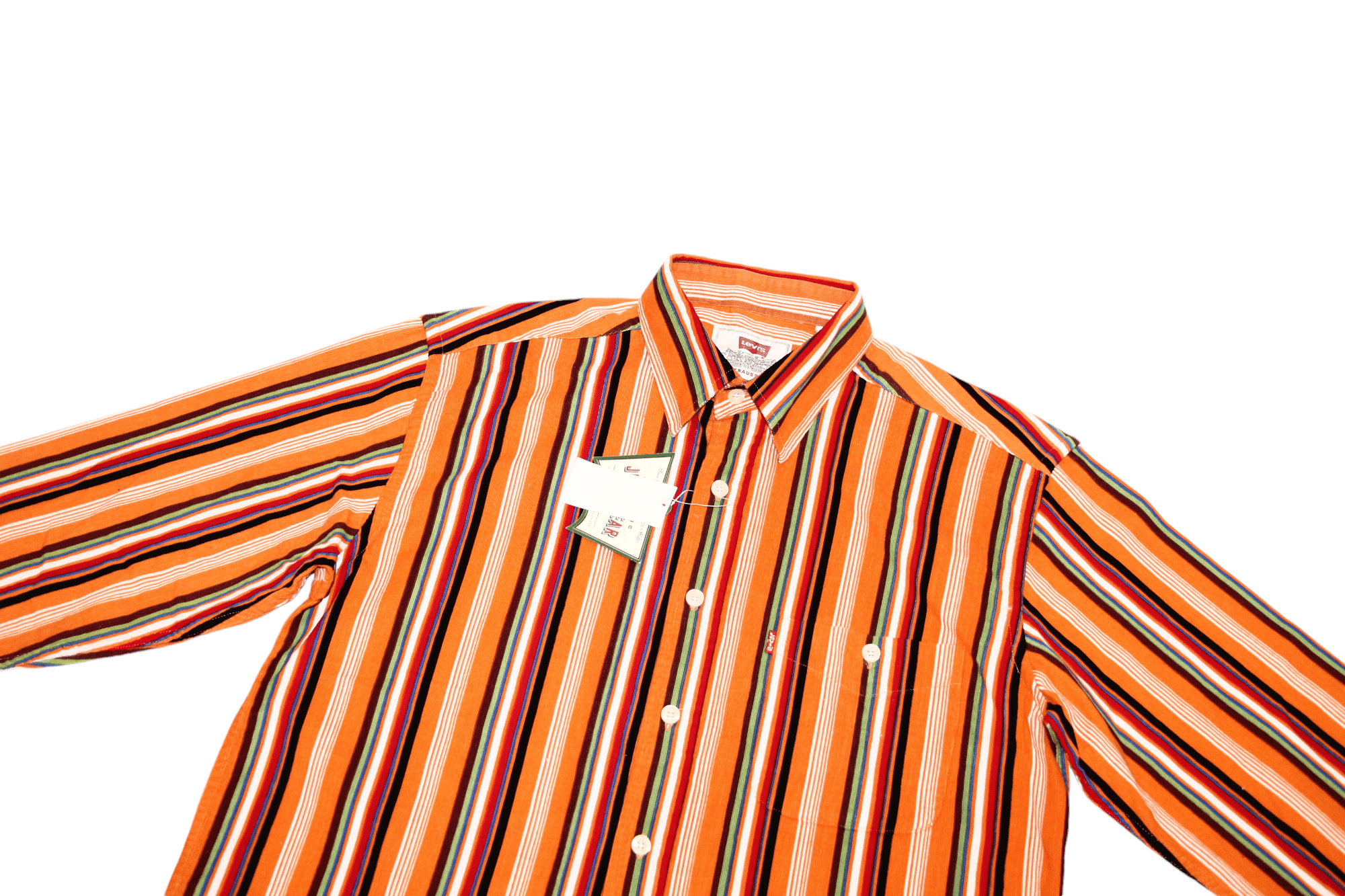 Levi's Vintage Clothing Levi's Red Tab Coloured Stripes Corduroy Western Shirt Size US L / EU 52-54 / 3 - 2 Thumbnail