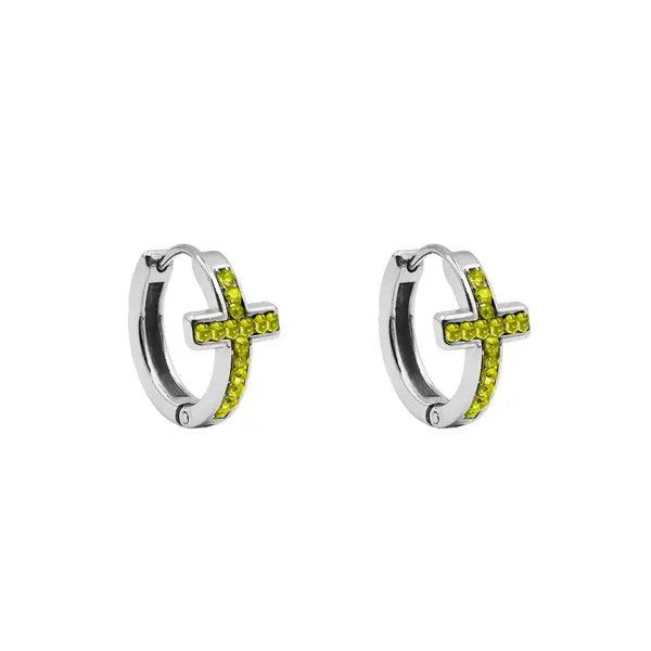 Other Zircon Cross Earrings – Sparkling, Hypoallergenic Studs Size ONE SIZE - 7 Thumbnail