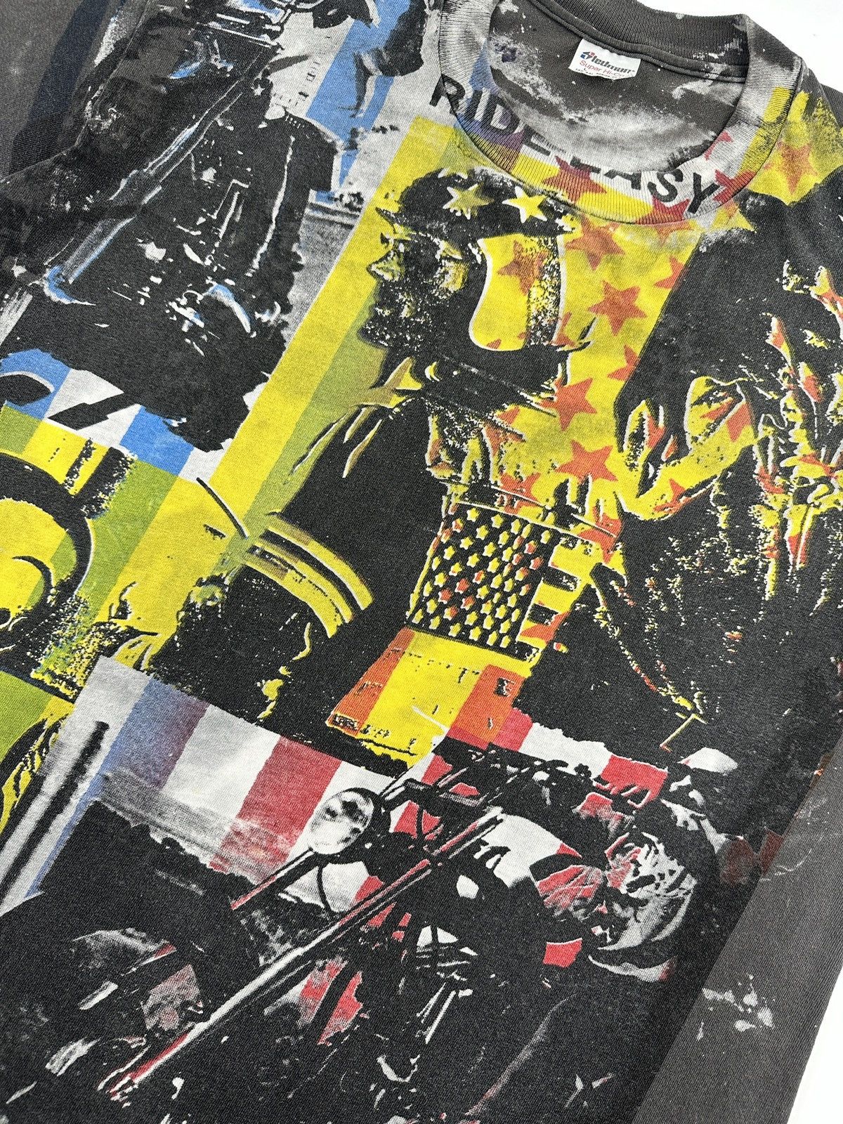 Vintage VINTAGE 1980’s EASY RIDER MOSQUITOHEAD AOP TEE , SHIRT Size US L / EU 52-54 / 3 - 5 Thumbnail