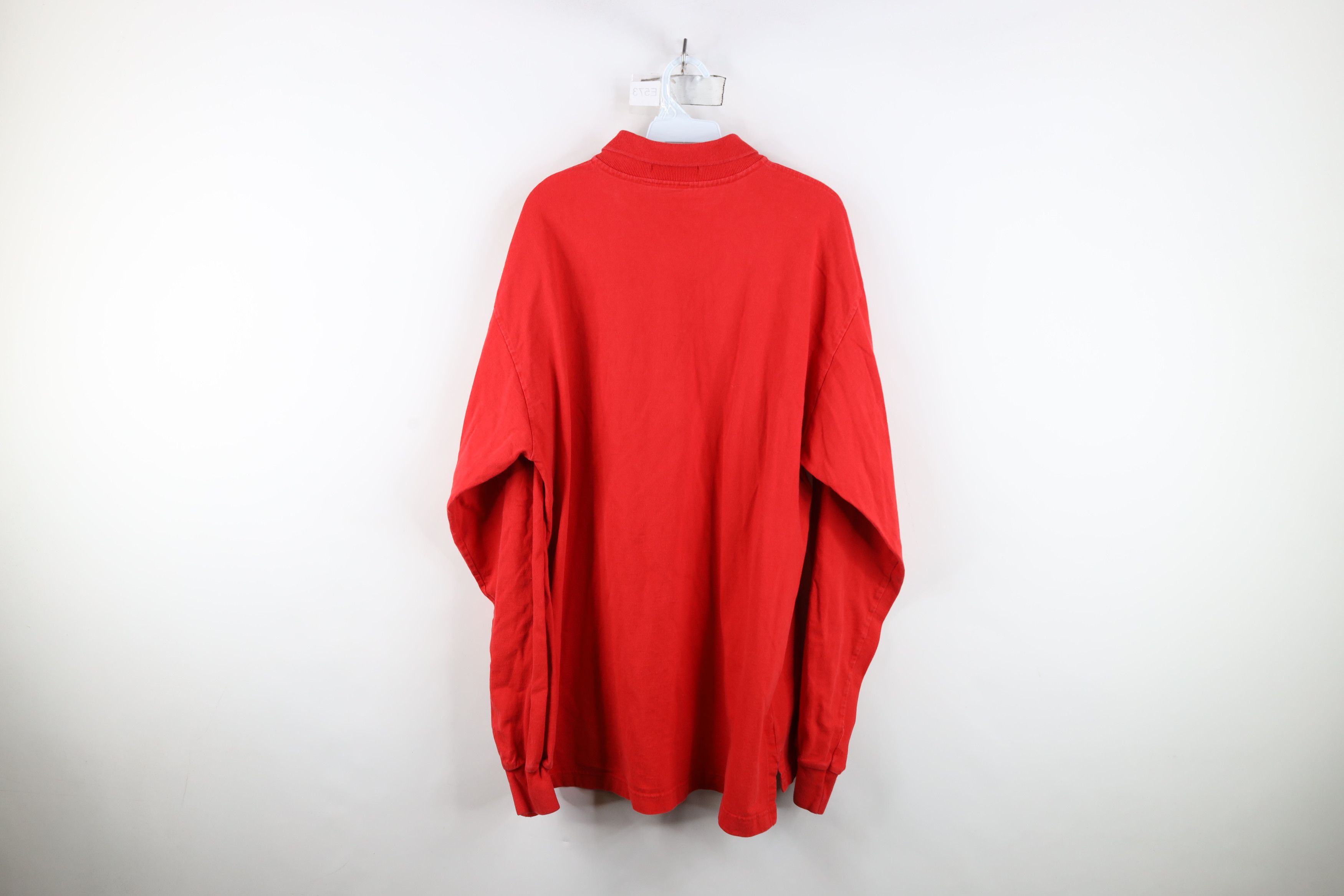 Vintage Vintage 90s Heavyweight Red Wings Hockey Long Sleeve Polo Size US XL / EU 56 / 4 - 13 Thumbnail