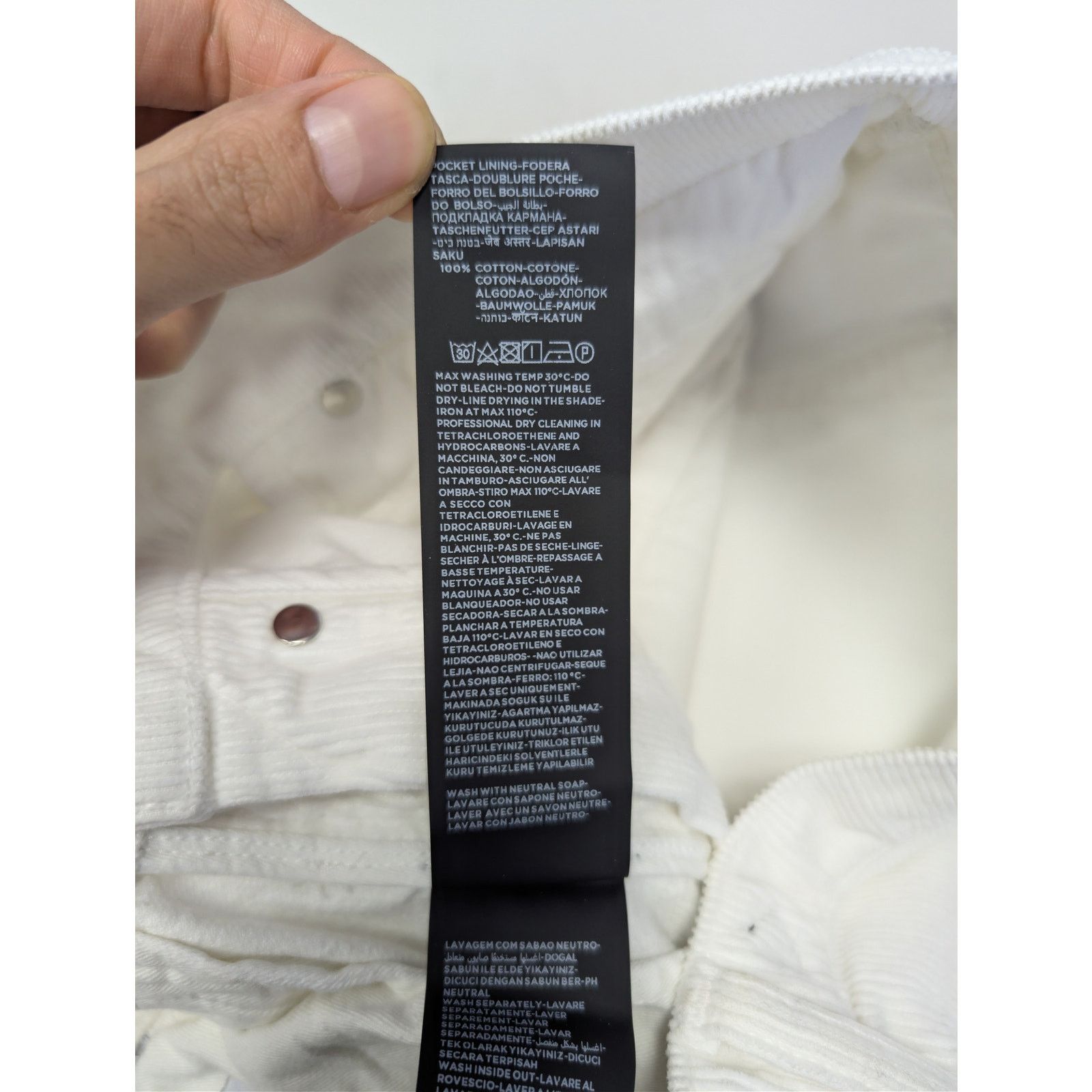 Tom Ford o1rshd1 Straight Fit Denim Jeans in White Size US 34 / EU 50 - 19 Thumbnail