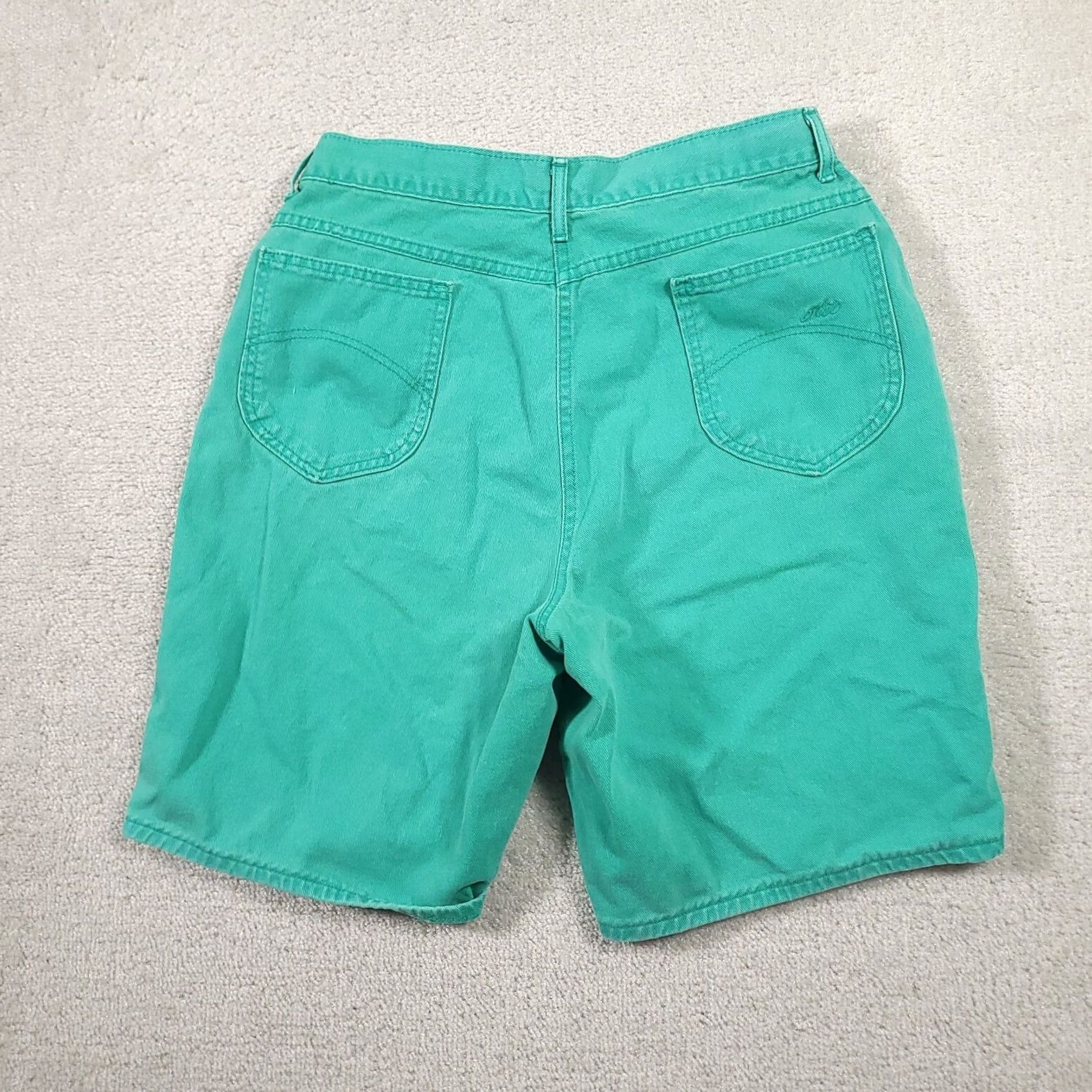 Vintage VINTAGE CHIC Green Denim Mom Shorts Womens 18 High-Waist USA Grunge Size 40" / US 18 - 7 Thumbnail