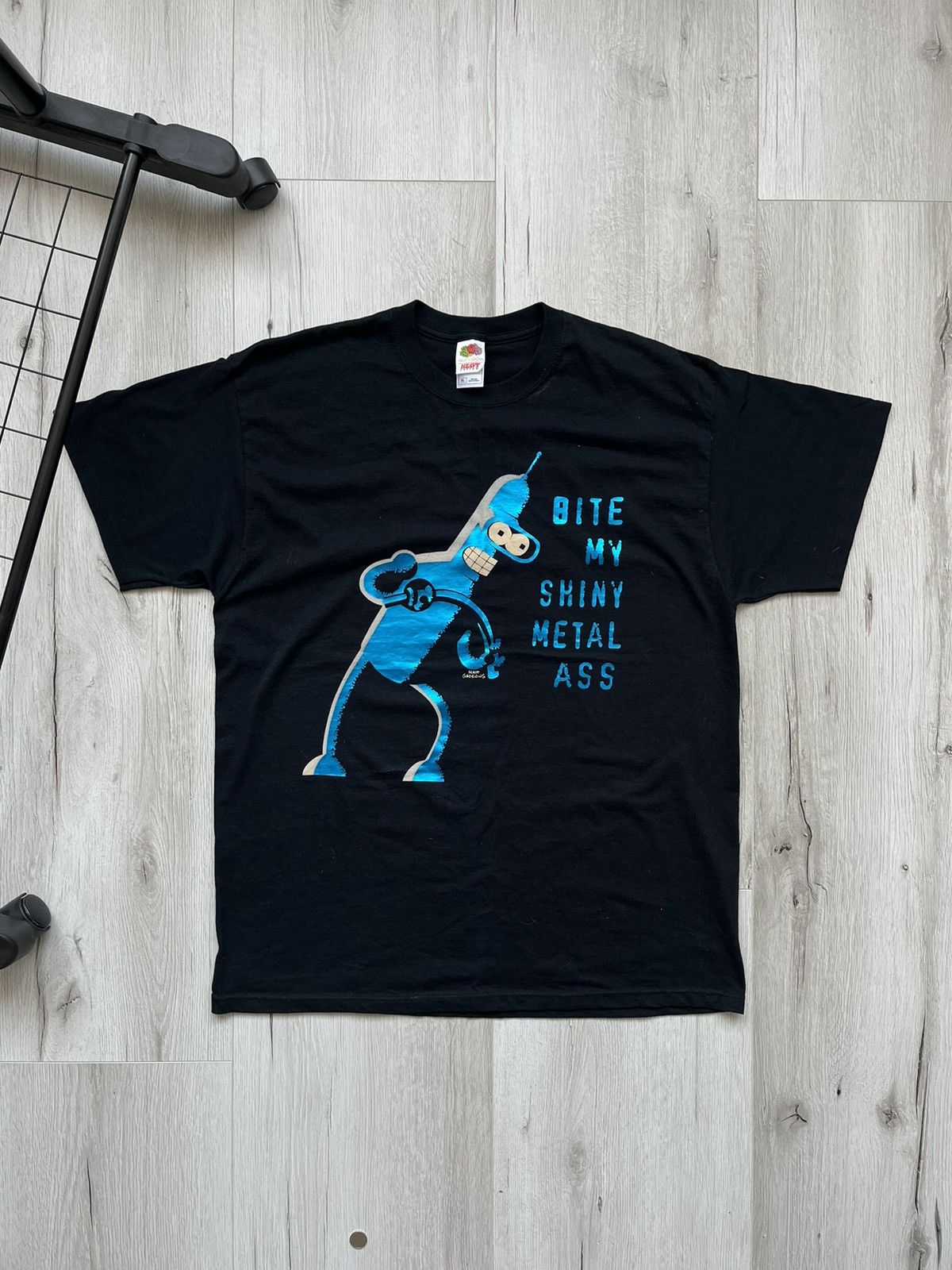 Cartoon Network × Vintage Vintage Furama 2008 “Bite my shiny metal ass” Bender T Shirt Size US XL / EU 56 / 4 - 1 Thumbnail