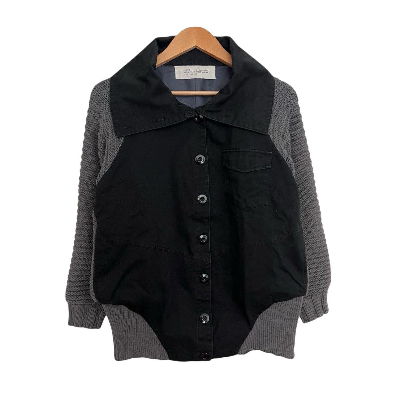 Japanese Brand Agosto hybrid knit sleeve jacket Size US M / EU 48-50 / 2 - 1 Thumbnail
