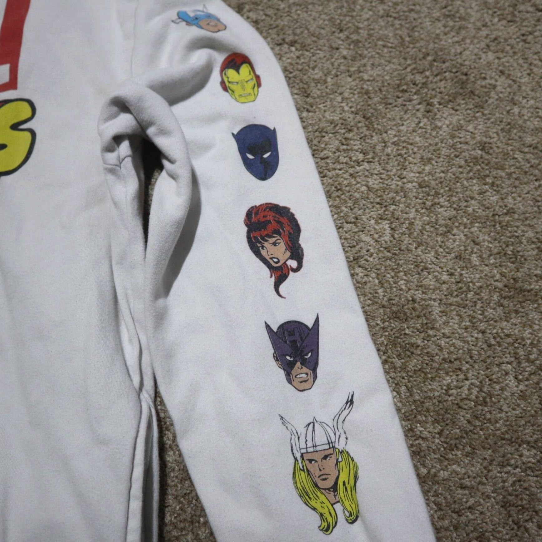 Vintage Marvel Comics Graphic Hoodie Sweater Adult Men's Medium White Size US M / EU 48-50 / 2 - 4 Thumbnail