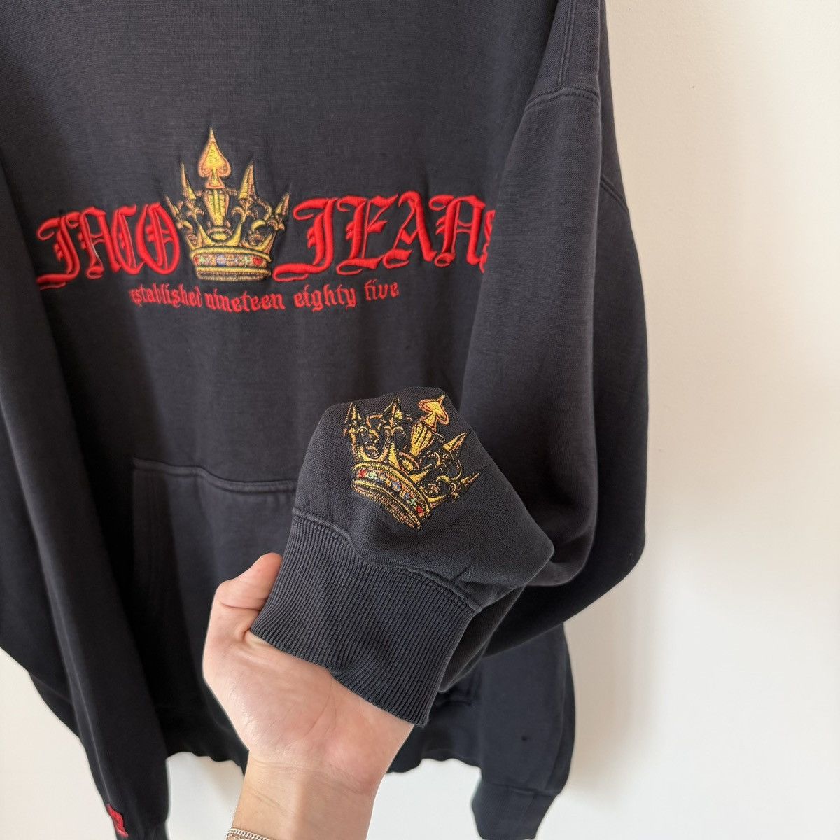 JNCO Vtg 2000s JNCO Crown Faded Distressed Hoodie XXL Skater ERD Size US XXL / EU 58 / 5 - 4 Thumbnail