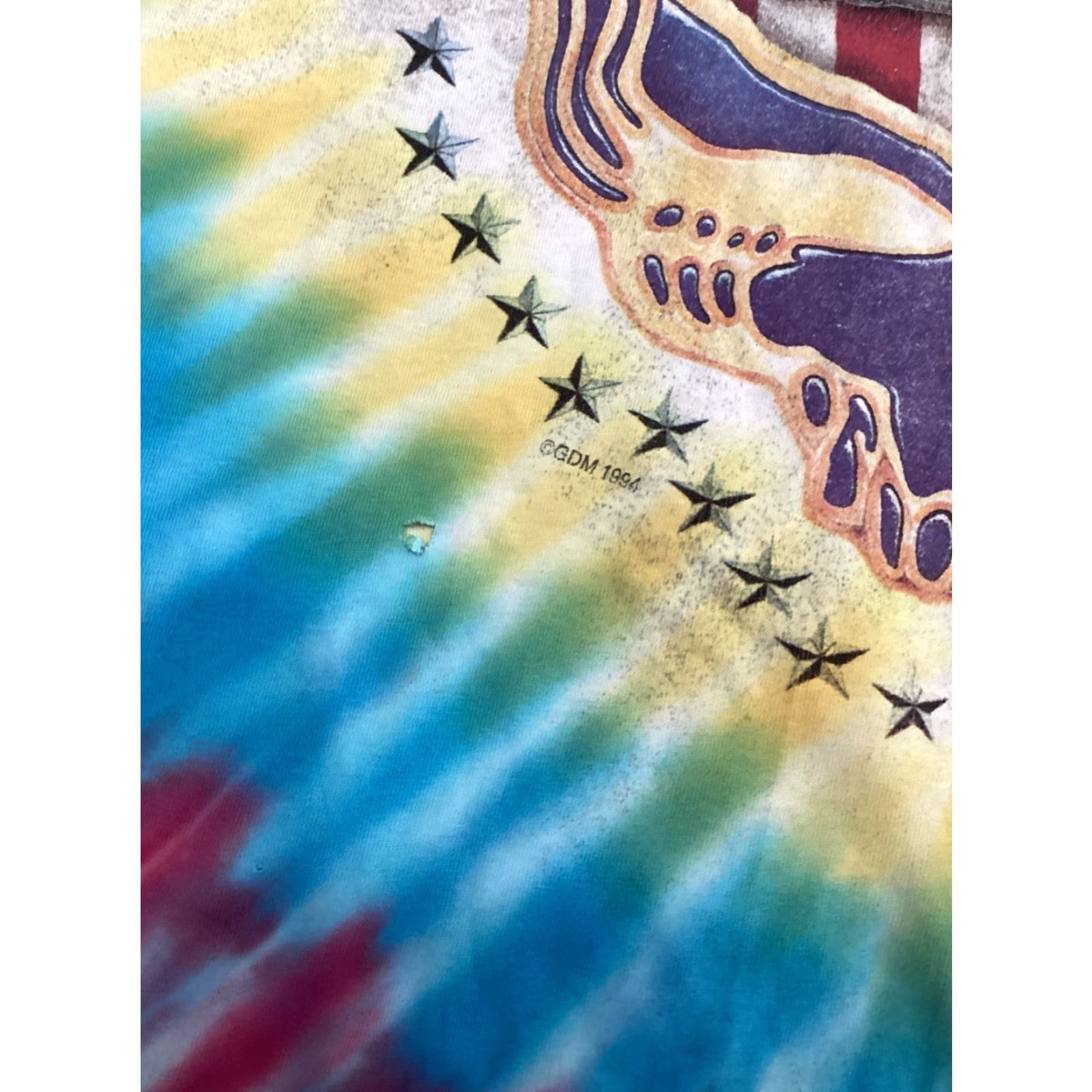 Vintage VINTAGE Grateful Dead Tie Dye Shirt L Dancing Bear Spectrum 50th 90s Music Mens Size US L / EU 52-54 / 3 - 2 Thumbnail