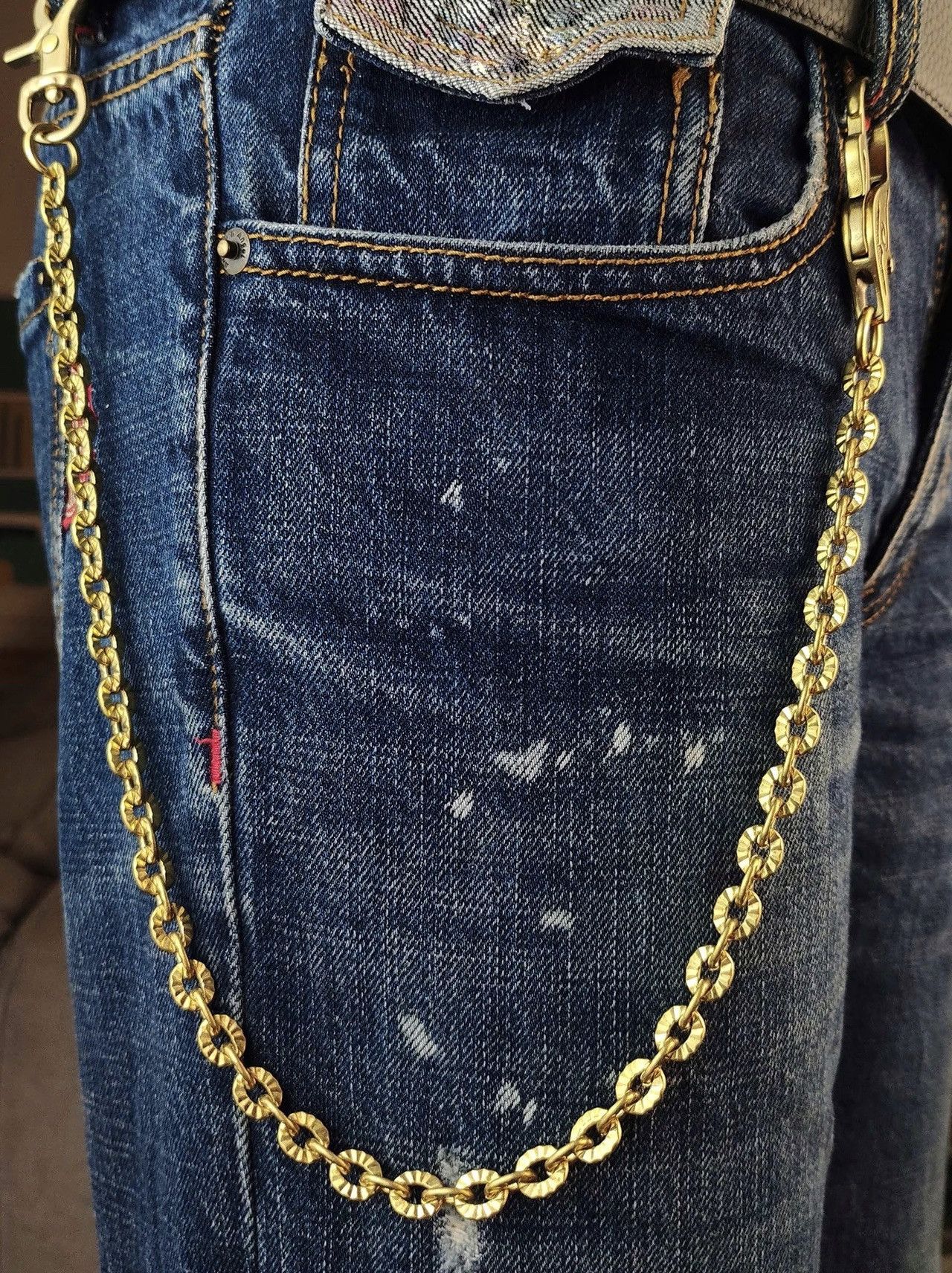 Vintage Retro Spring Hook Jeans Chain Size ONE SIZE - 2 Thumbnail