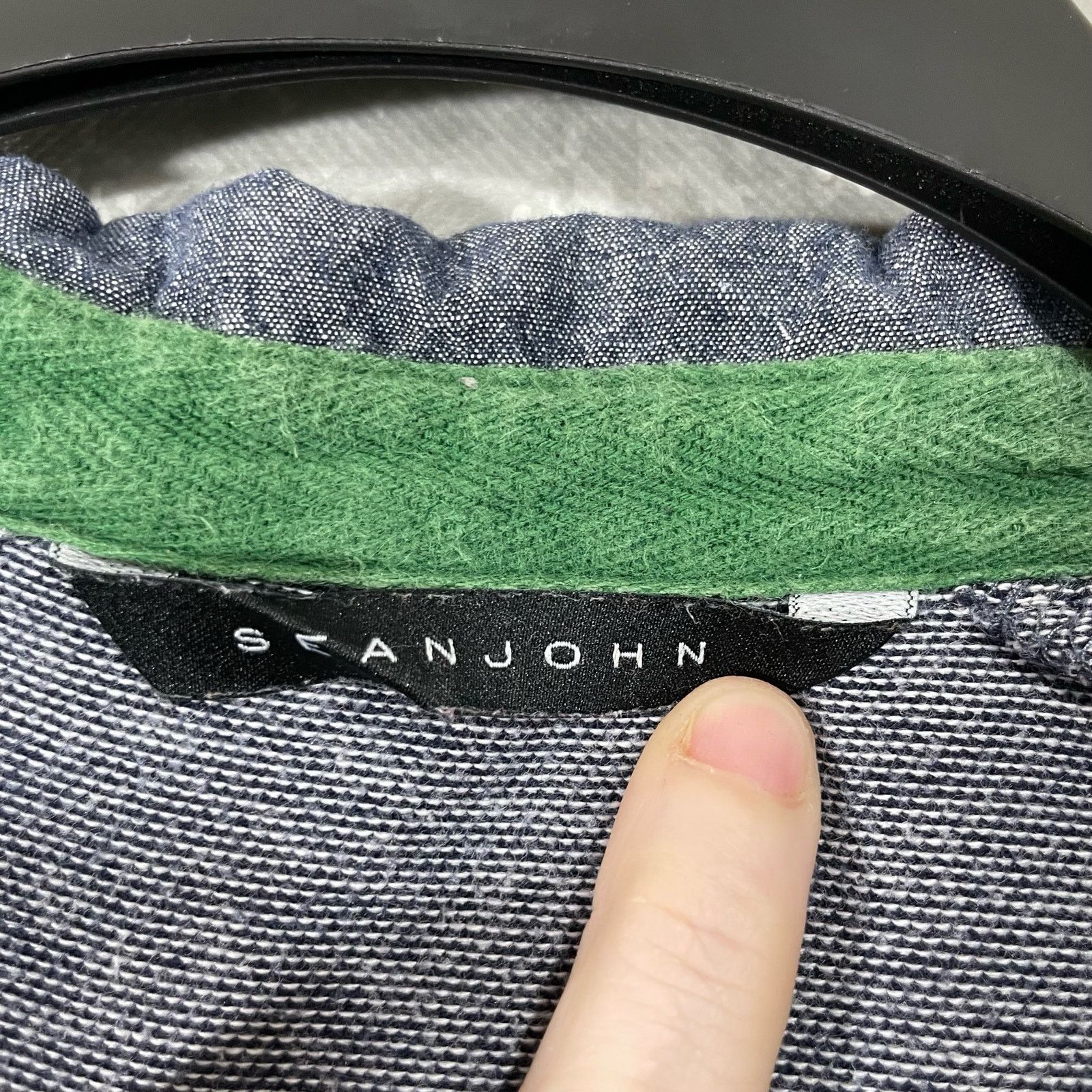 Sean John Sean John Gray Chambray Collar & Pocket Polo Shirt - 3XL Size US XXL / EU 58 / 5 - 4 Thumbnail