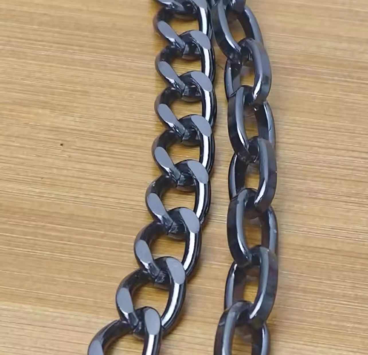 Jean × Vintage Retro Willow Nail Black Gun Plated Metal Chain Size ONE SIZE - 5 Thumbnail