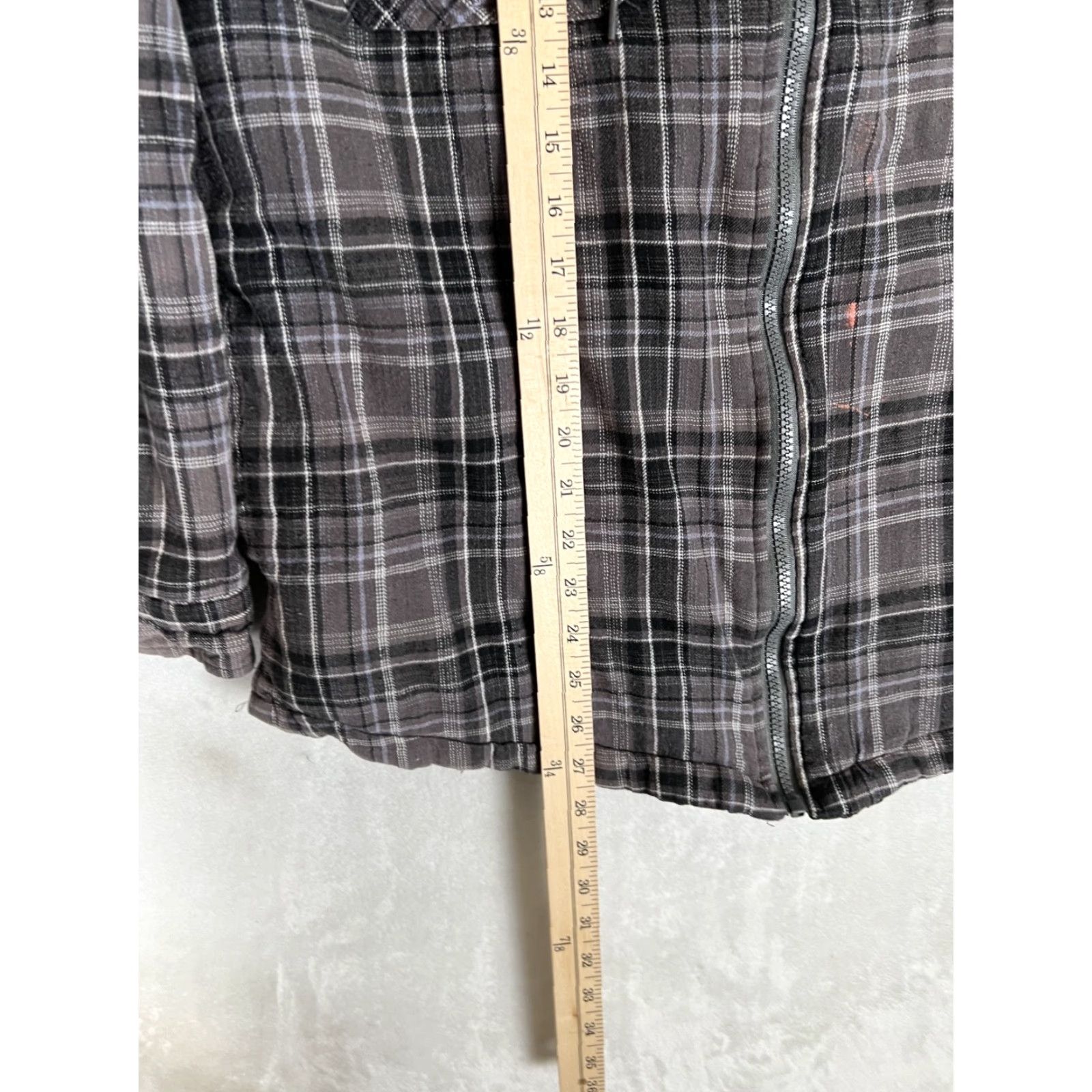 Dickies VINTAGE Dickies Jacket Mens XL Gray Plaid Fleece Quilted Full Zip Hooded Size US XL / EU 56 / 4 - 6 Thumbnail