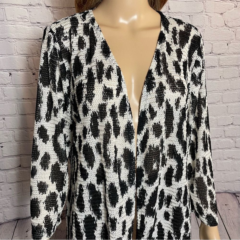 Chicos Chico's Animal Martisha Jacket Cardigan Size 2 US L Size L / US 10 / IT 46 - 4 Thumbnail