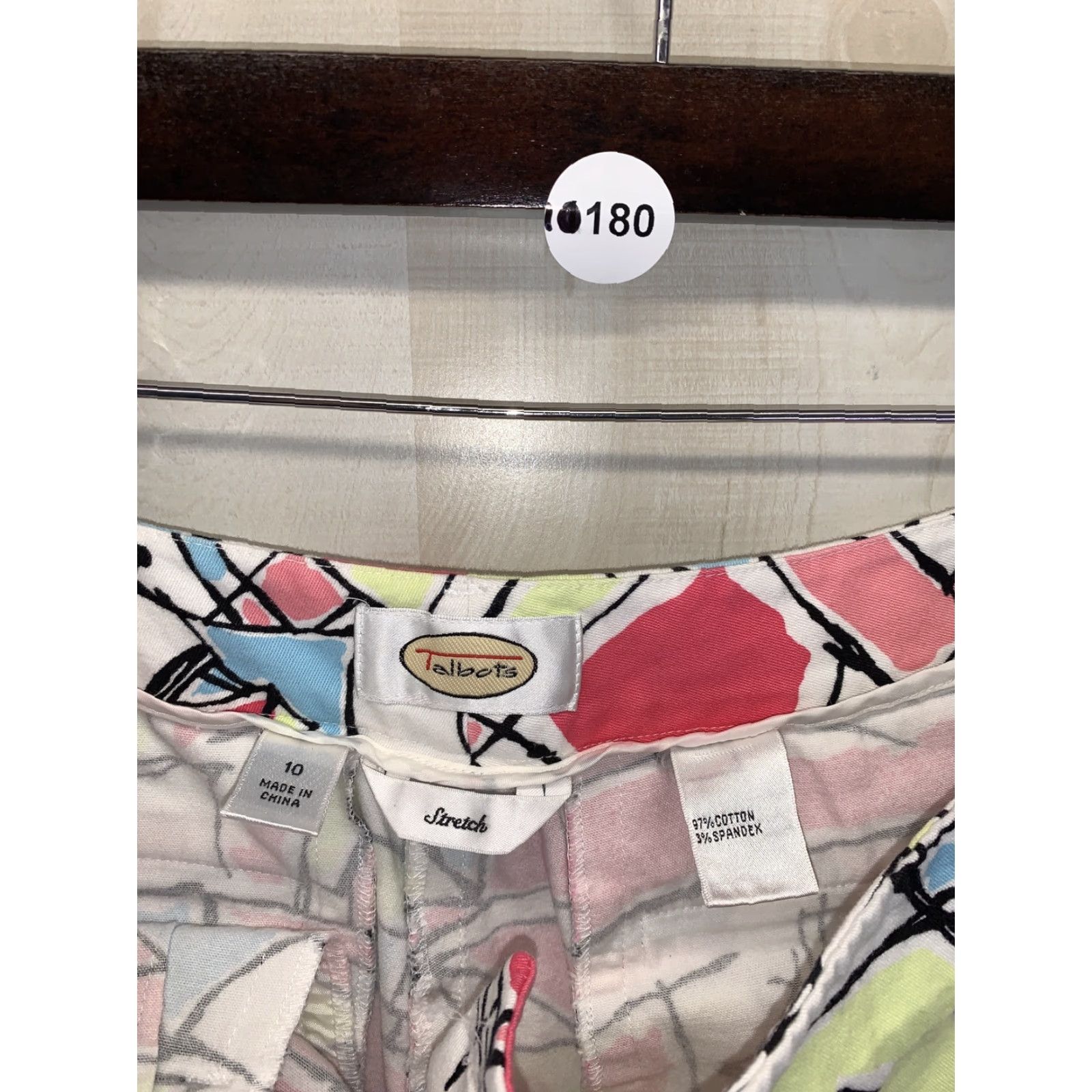 Talbots Talbots Cropped Pants Womens Size 10 Multicolor Geometric Stretch Size 32" / US 10 / IT 46 - 6 Thumbnail