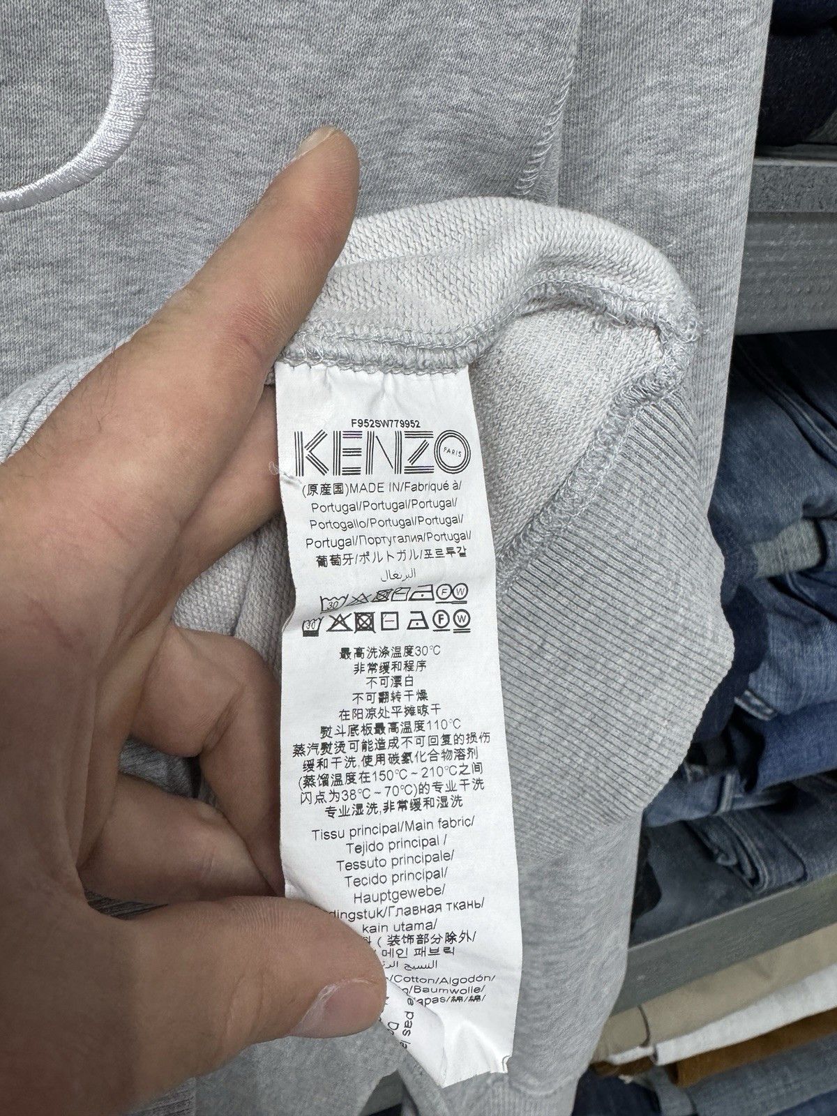 Kenzo KENZO Paris Flower Icon Gray Sweatshirt Made in Portugal Size XS / US 0-2 / IT 36-38 - 5 Thumbnail