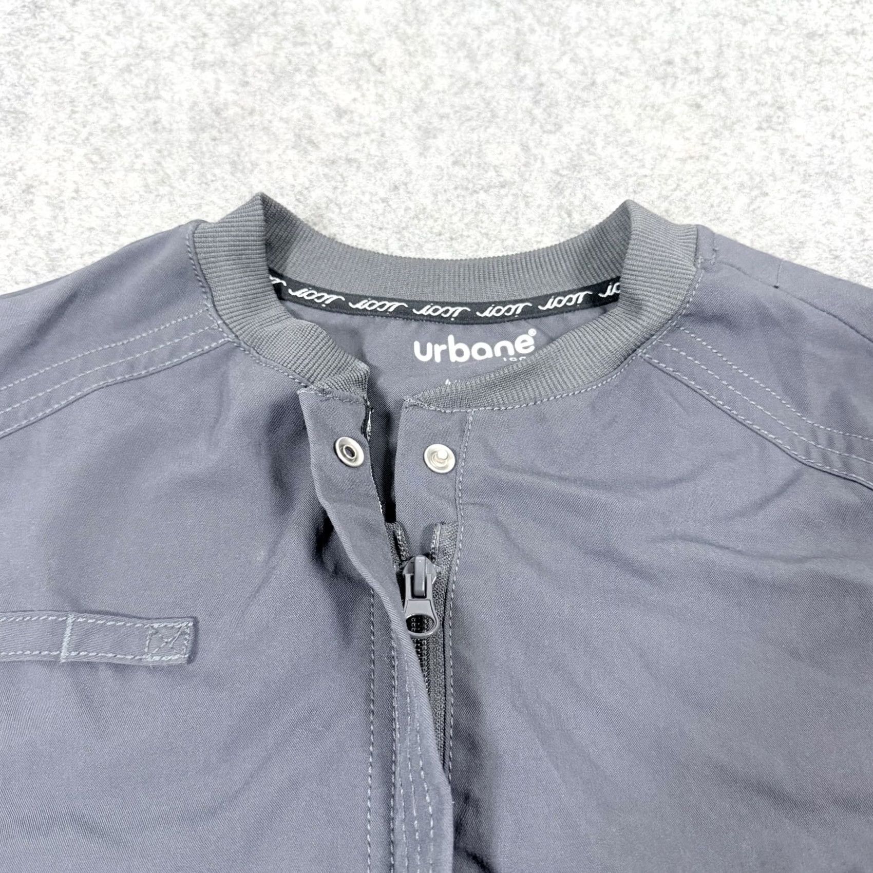 Vintage Urbane Full-Zip Long Sleeve Warm-Up Scrub Jacket Gray Women's Size Small jackets Size S / US 4 / IT 40 - 2 Thumbnail