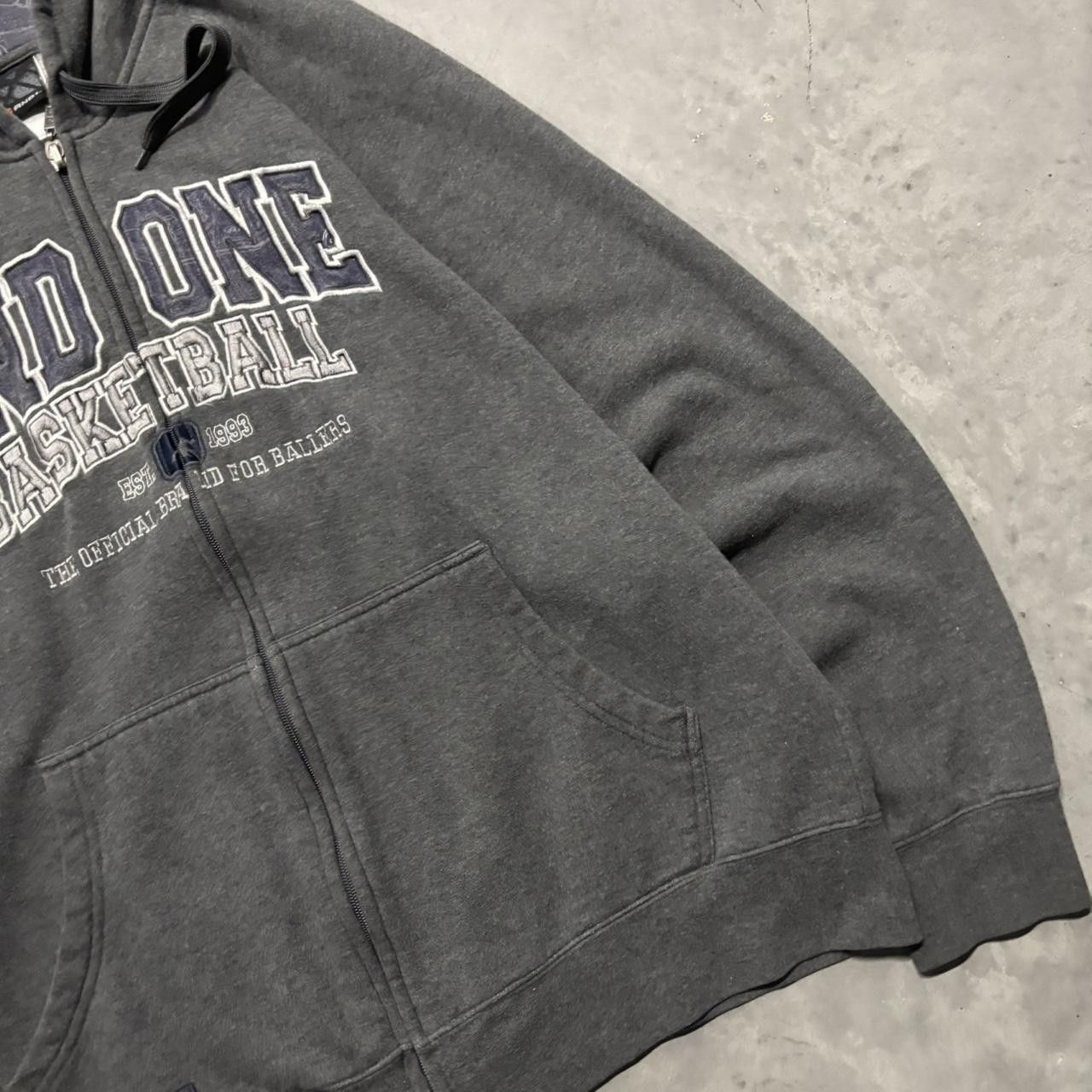 Japanese Brand × Vintage Crazy Vintage Y2K/2000s And One Basketball Spellout Streetwear Zip Up Hoodie! Size US L / EU 52-54 / 3 - 4 Thumbnail
