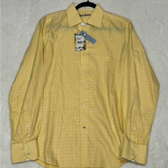 Robert Graham Button Down Shirt Long Sleeve Yellow Men’s Med