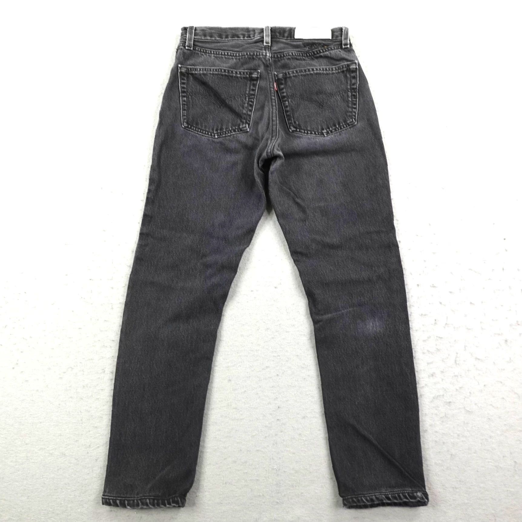 RE/DONE RE/DONE Jeans Womens 26 Black Denim Button Fly High Rise Straight Leg Size 26" / US 2 / IT 38 - 2 Thumbnail