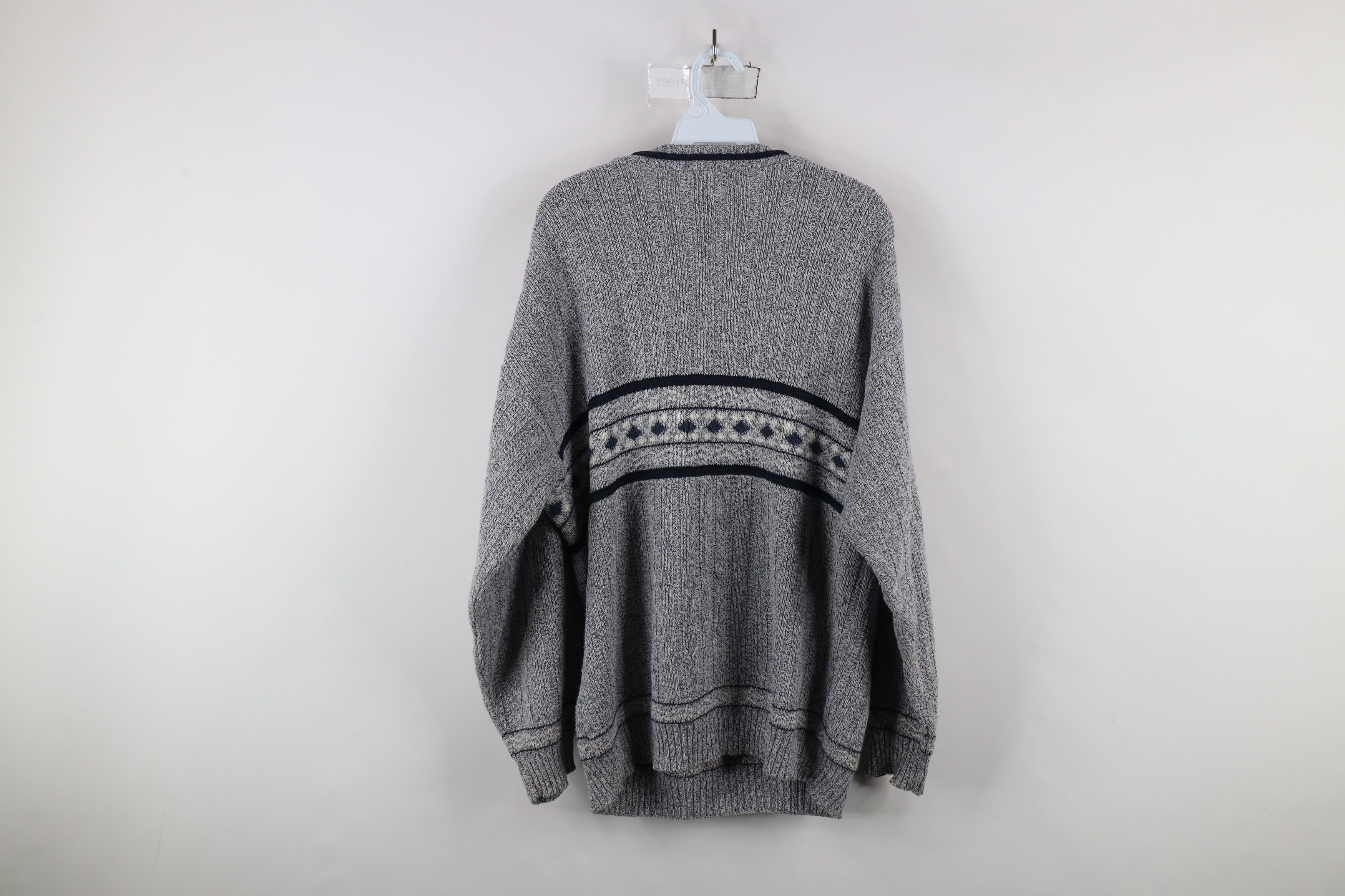 Vintage Vintage 90s Streetwear Fair Isle Ribbed Knit Sweater USA Size US L / EU 52-54 / 3 - 10 Thumbnail