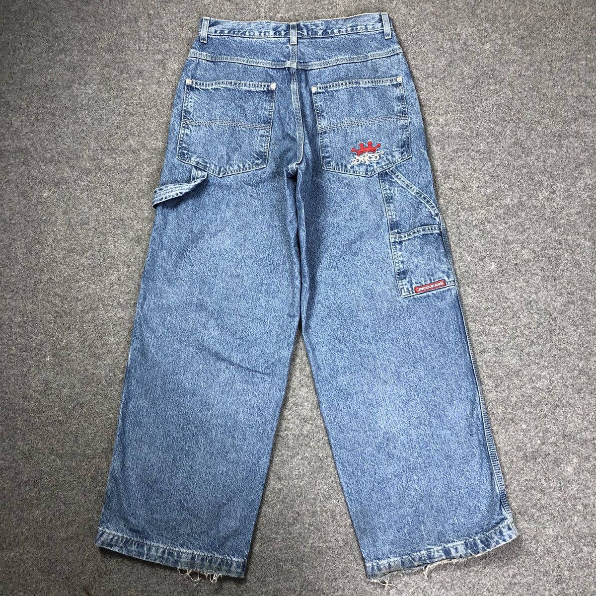 image of 90's Jnco Embroidered Baggy Jeans in Blue, Men's (Size 31)