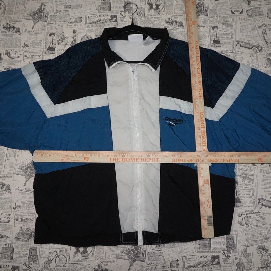 Reebok Vintage Y2K Reebok retro zip up 1990s embroider windbreaker Size US L / EU 52-54 / 3 - 4 Thumbnail