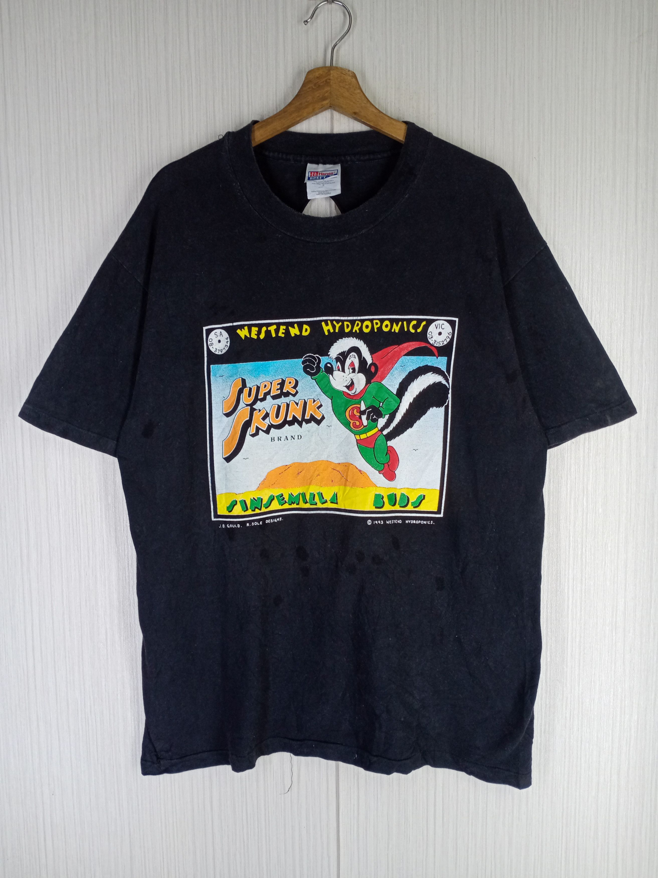 Cartoon Network × Vintage Rare Vintage 90s Super Skunk Sinsemilla Buds Distressed Tee Size US L / EU 52-54 / 3 - 1 Thumbnail