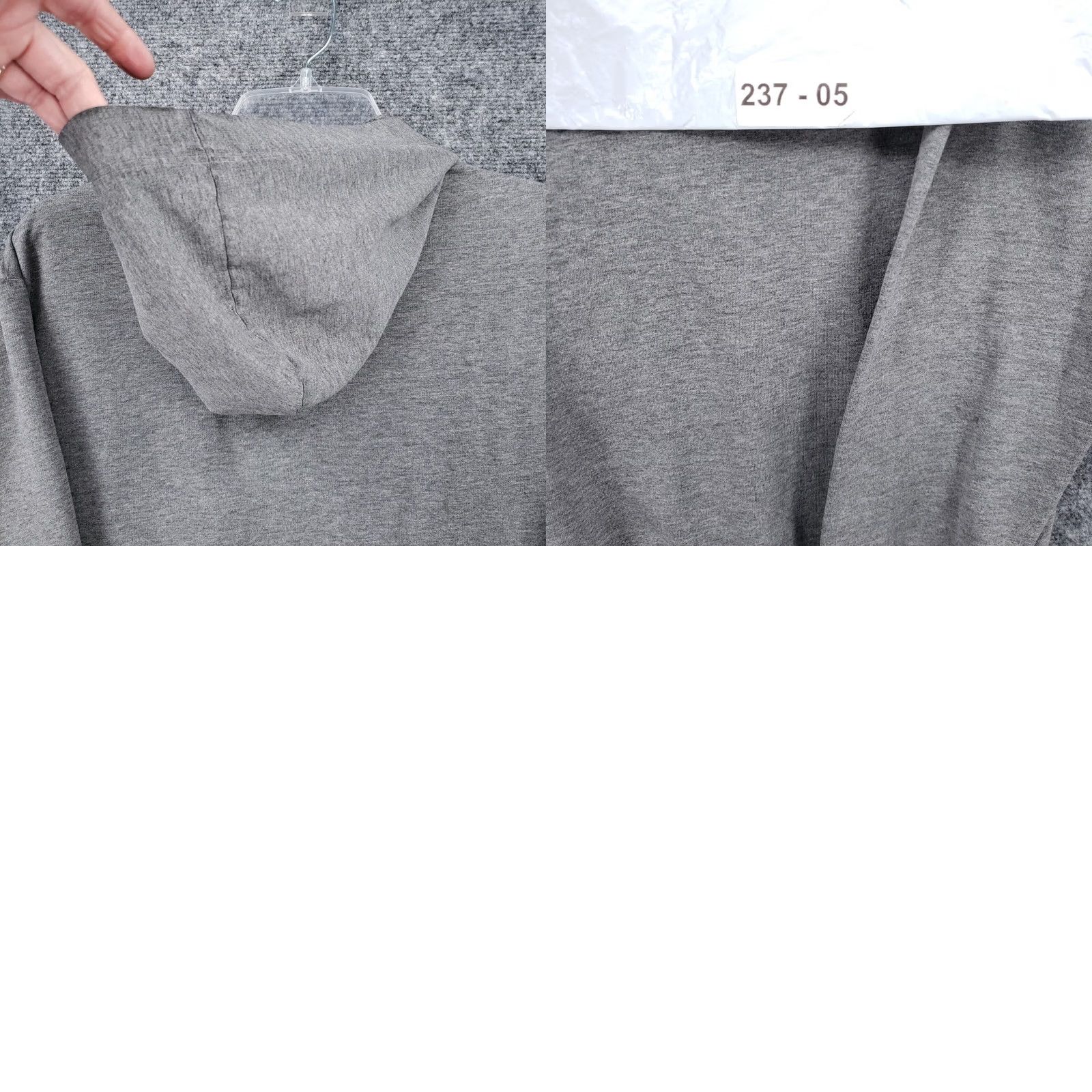 Vintage Koaj Hoodie Men L Gray Fleece Pullover Long Sleeve Knit Embroidered Hooded Pocket Regular Weight Sweatshirt Size US L / EU 52-54 / 3 - 9 Thumbnail