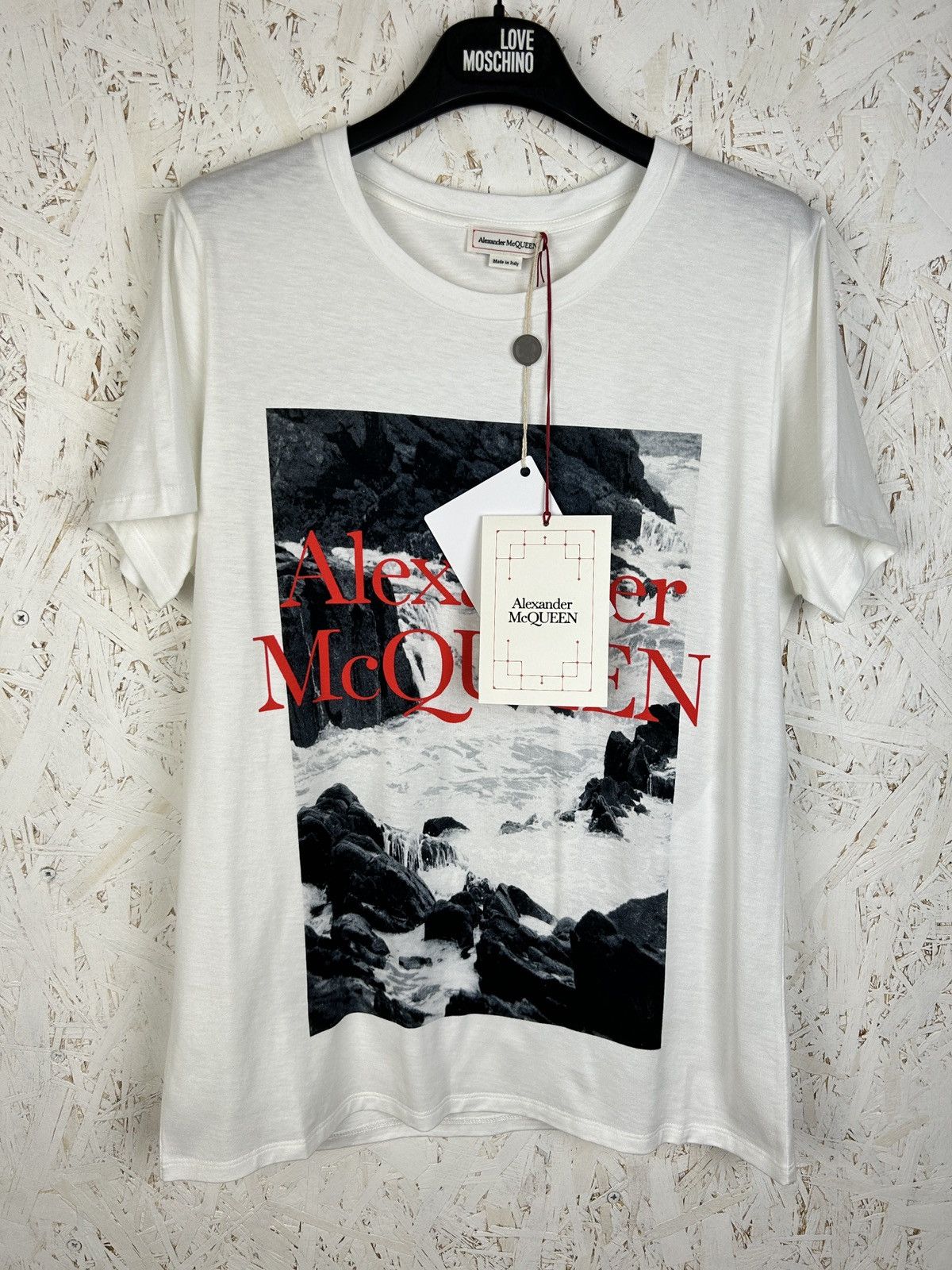 NWT Alexander McQueen MCQ Waterfall Print T-Shirt 40
