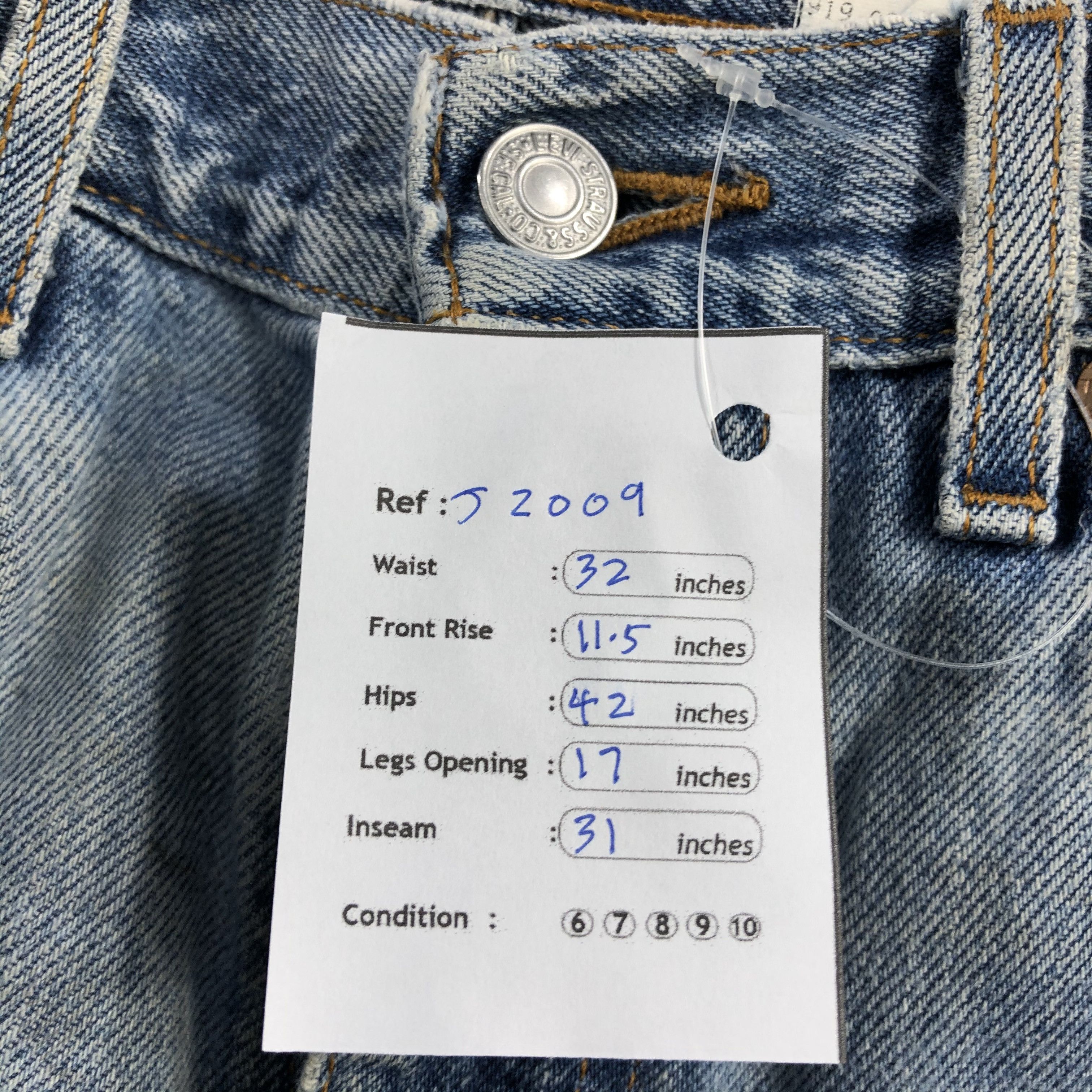 Levi's Vintage 90s Light Wash Levis 505 Jeans-J2009 Size US 32 / EU 48 - 21 Thumbnail