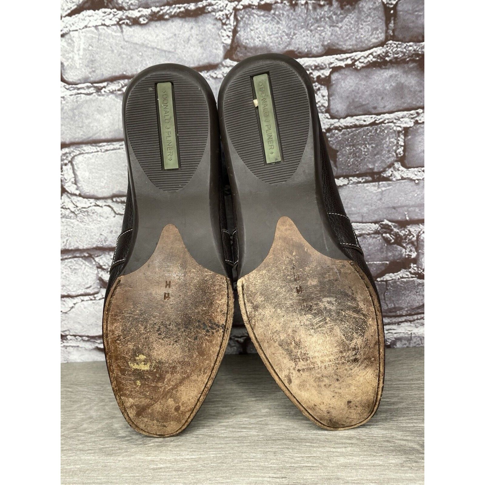 Donald Pliner Donald J. Pliner Brown Leather Slip On Casual Driving Shoes Size US 11 / EU 44 - 6 Thumbnail