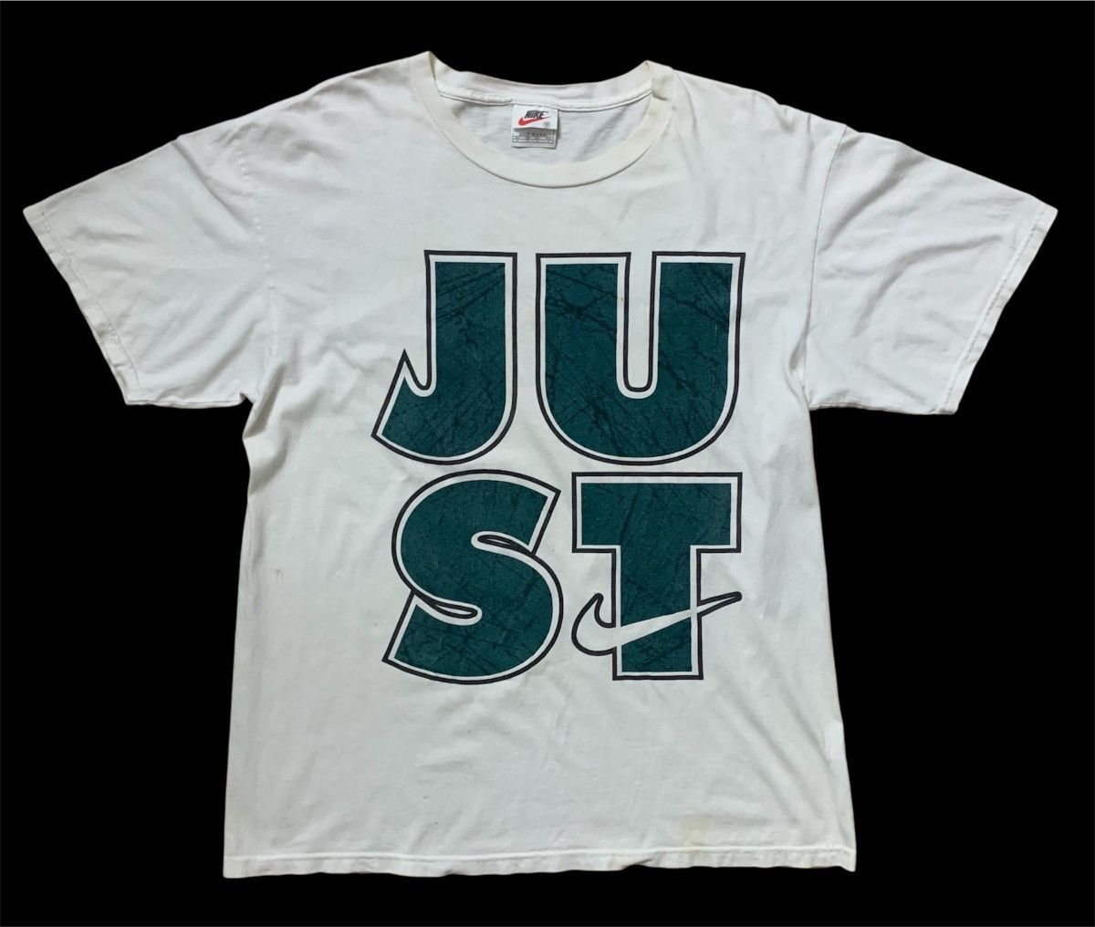 Nike × Vintage Distressed Dirty Vintage Nike JUST DO IT Big Spell T Shirt Size US M / EU 48-50 / 2 - 1 Thumbnail