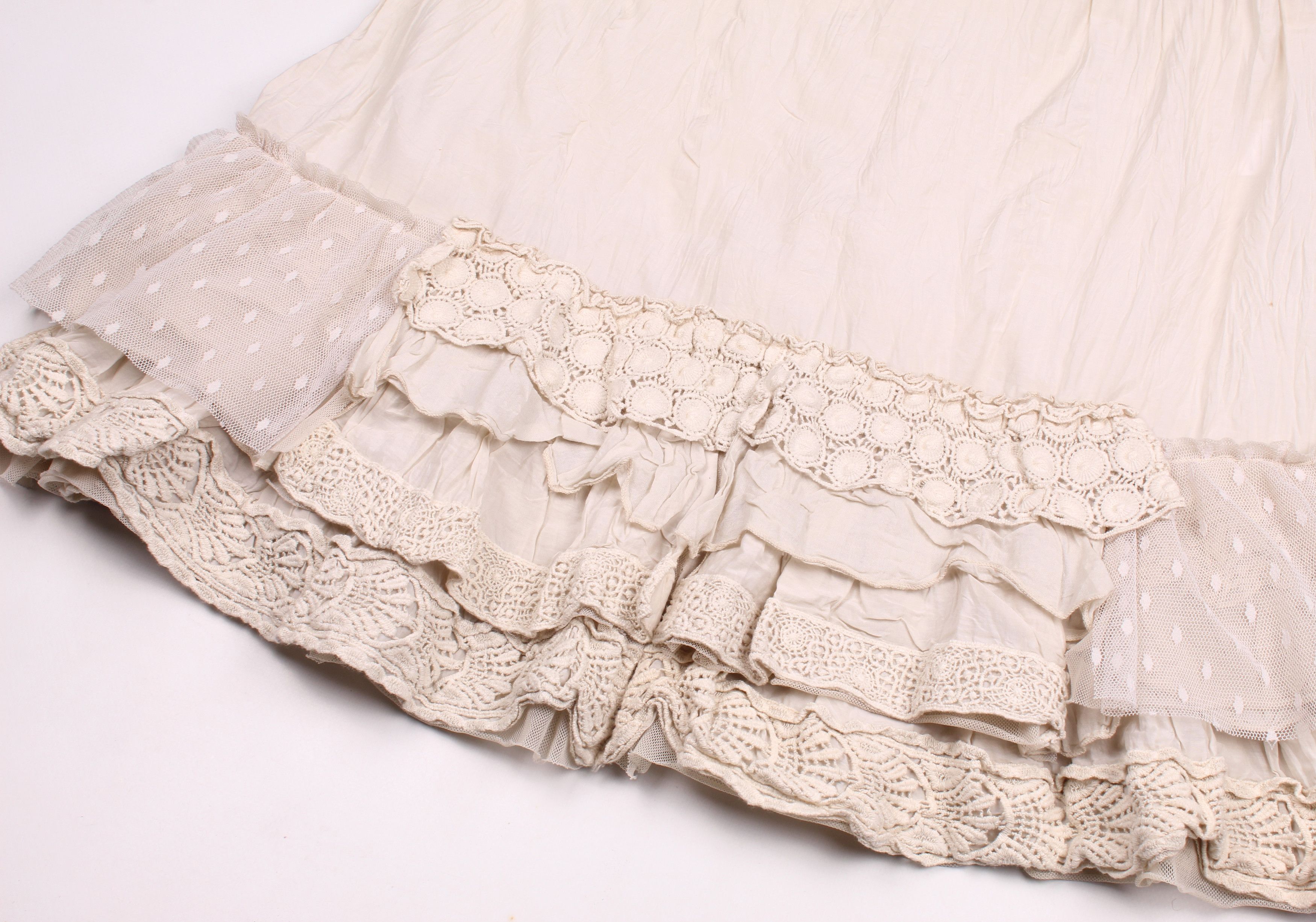 Vintage Myrine Antwerp Gray/Beige Cottage Fairy Y2K Skirt Size 28" / US 6 / IT 42 - 6 Thumbnail