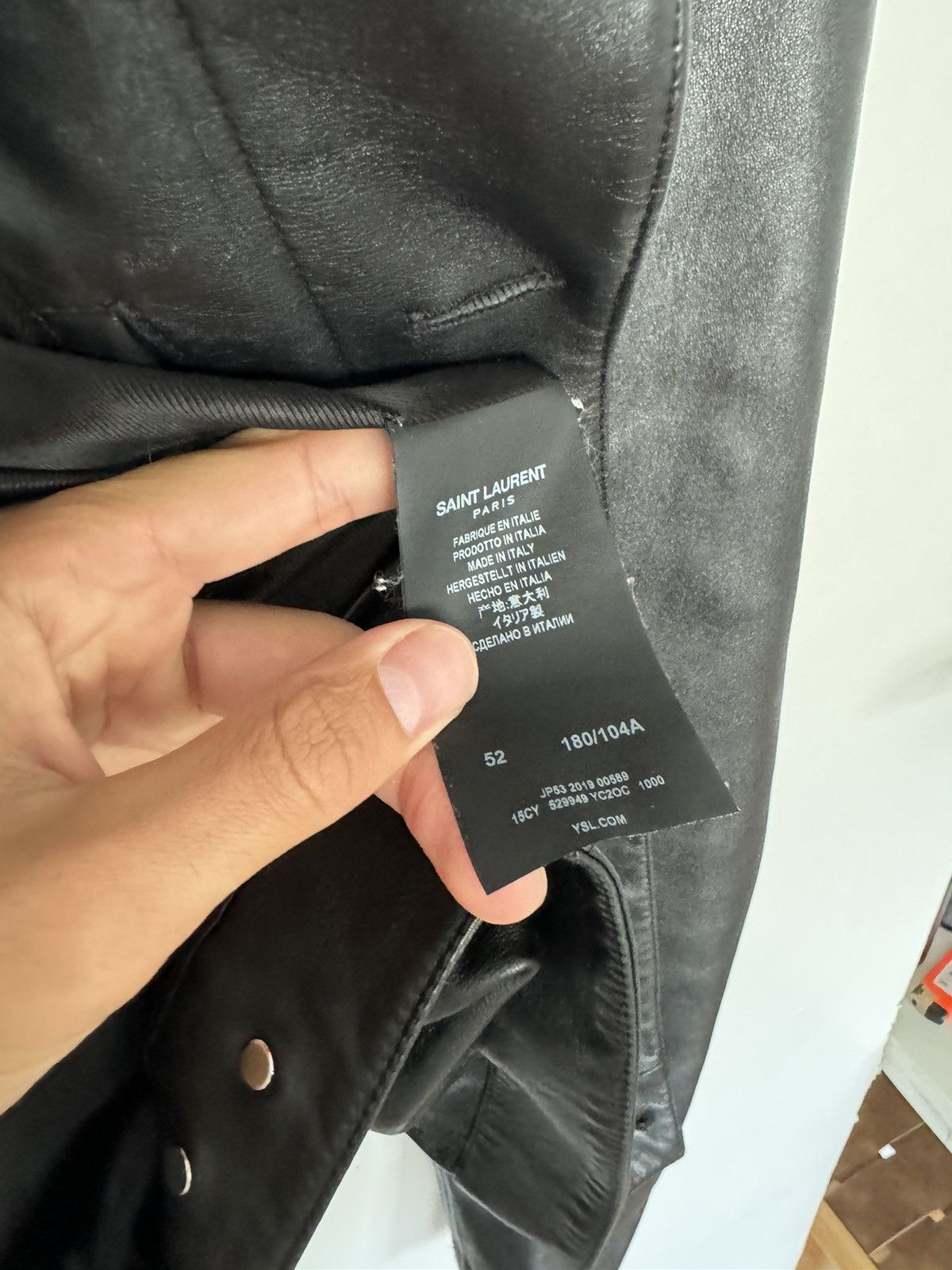 Saint Laurent Paris Lamb Leather trucker Size US L / EU 52-54 / 3 - 4 Thumbnail