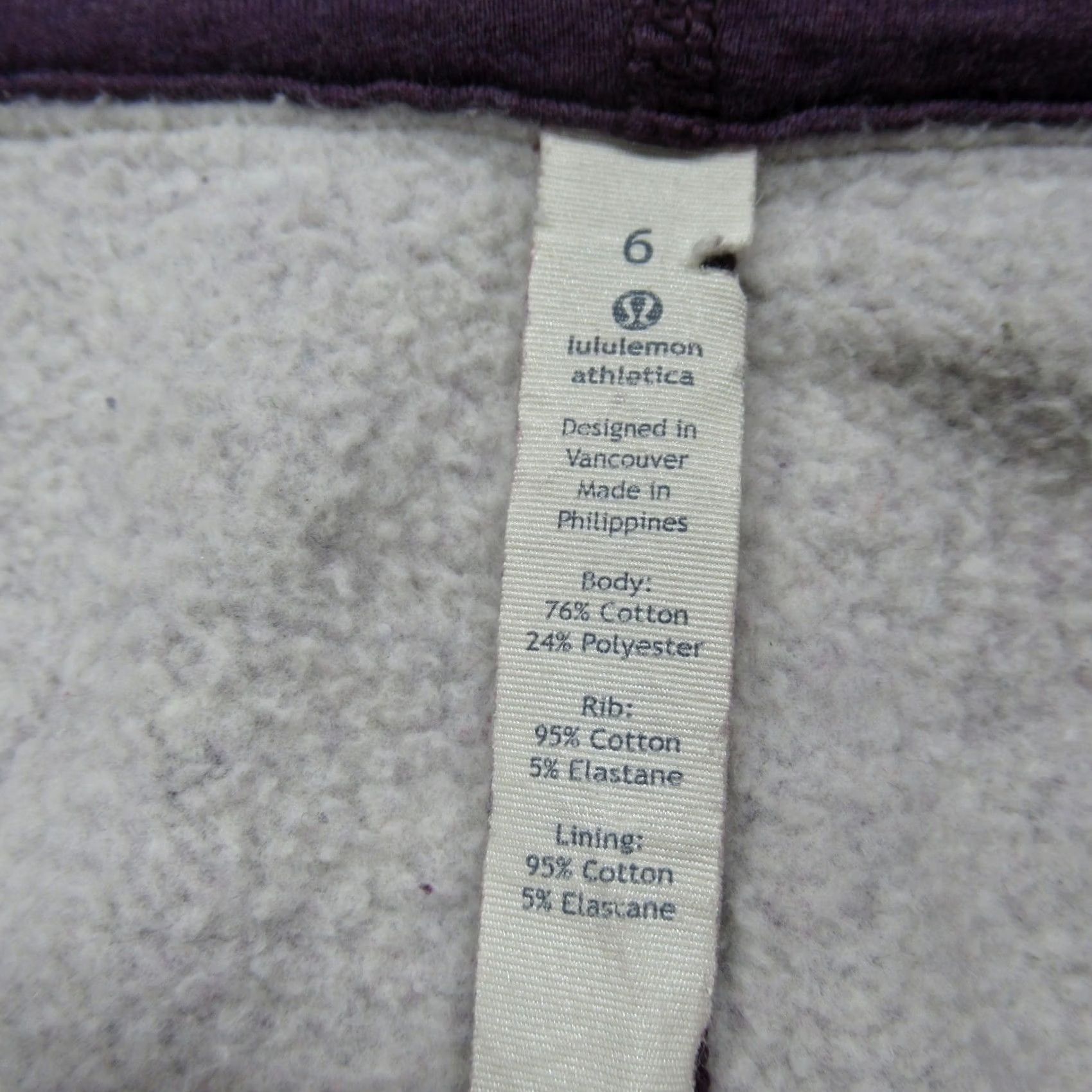 Lululemon Lululemon Athletica Scuba Hoodie Womens 6 Purple Fleece Full Zip Thumbholes Size M / US 6-8 / IT 42-44 - 4 Thumbnail