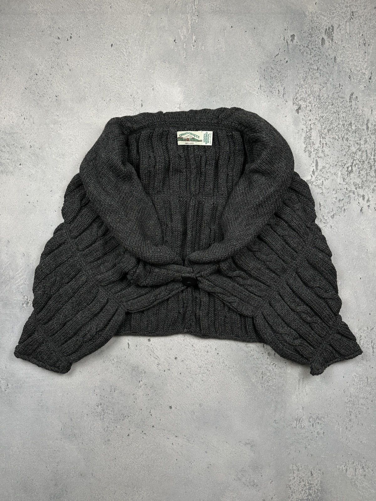 Aran Crafts Aran Crafts Ireland Chunky Knit Cardigan Bolero Merino Wool Size ONE SIZE - 1 Thumbnail