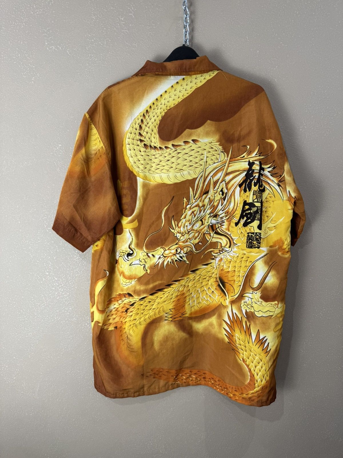 Japanese Brand Vintage dragon shirt Y2K style rare Japan yakuza samurai Size US XL / EU 56 / 4 - 2 Thumbnail