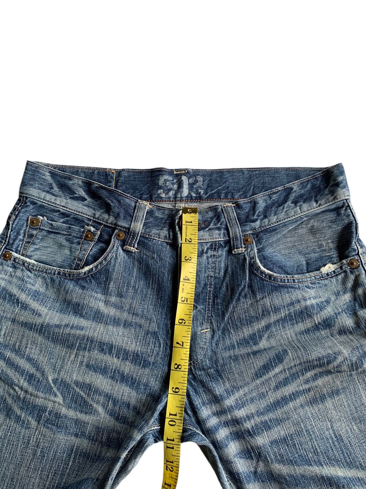 FLARE💥EDWIN 503 BLUE TRIP FADED & RUSTY PUNK STYLE DENIM☠️🎌