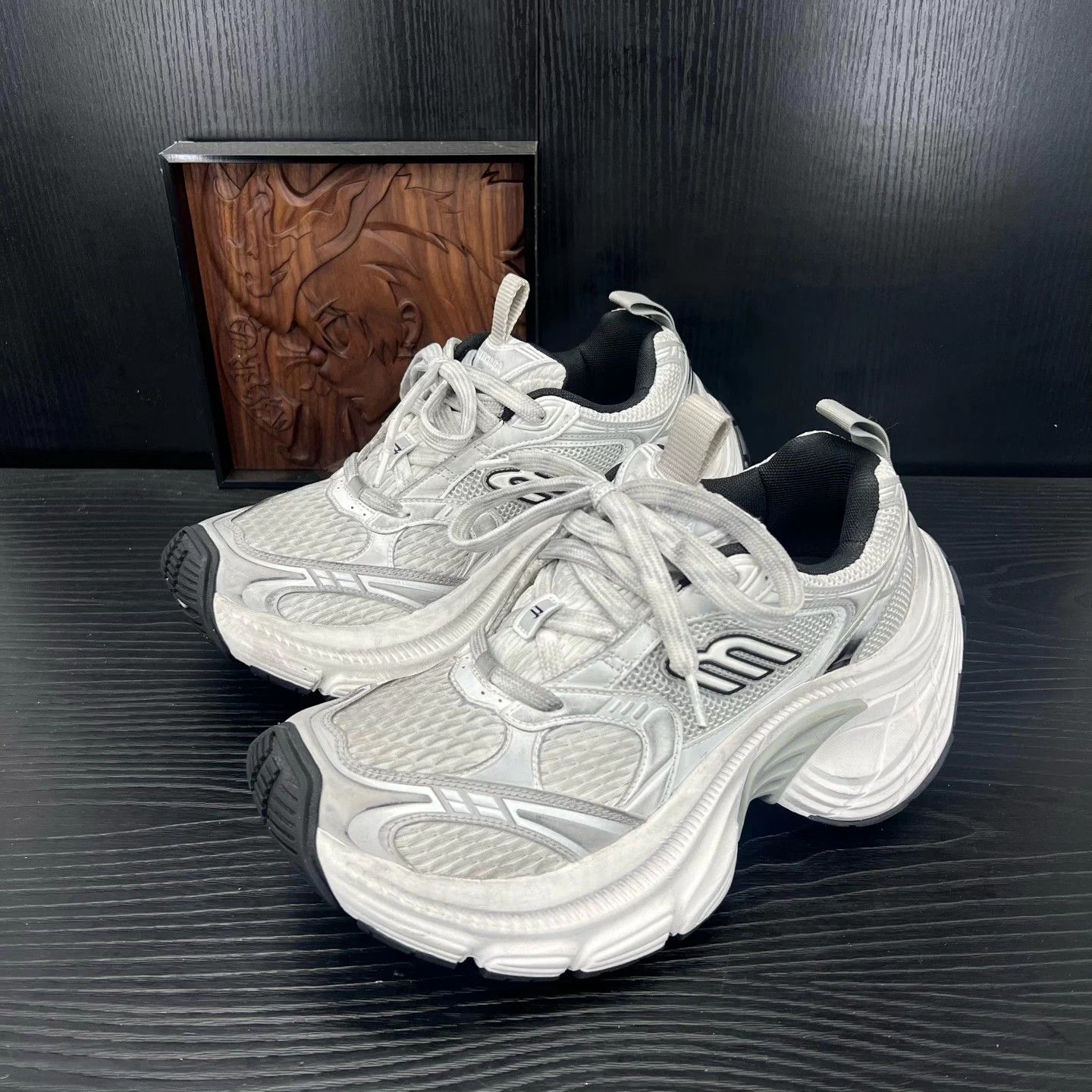 Balenciaga Balenciaga 10XL Gray & White 39 Size US 7.5 / IT 37.5 - 1 Thumbnail