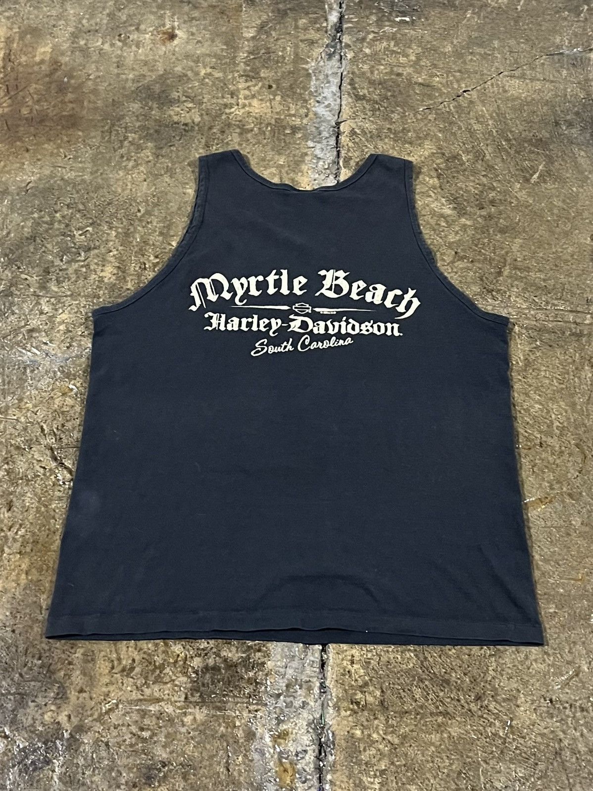 Harley Davidson × Vintage Crazy Y2K Harley Davidson Grunge Biker Skull Sleeveless Tee Size US XL / EU 56 / 4 - 2 Thumbnail