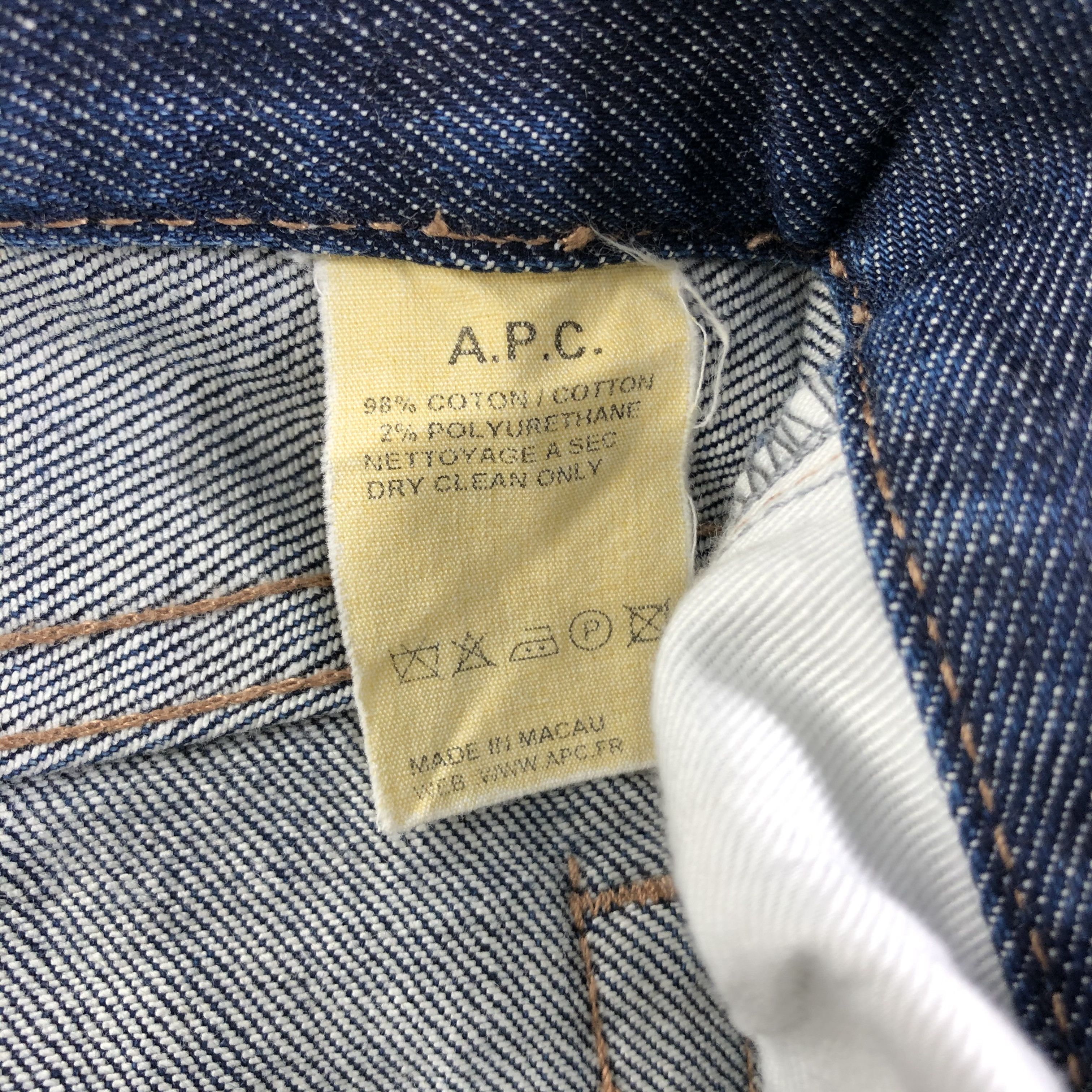 A.P.C. APC Rue De Fleurus Paris Jeans Dark Wash Denim KJ1823 Size US 30 / EU 46 - 8 Thumbnail