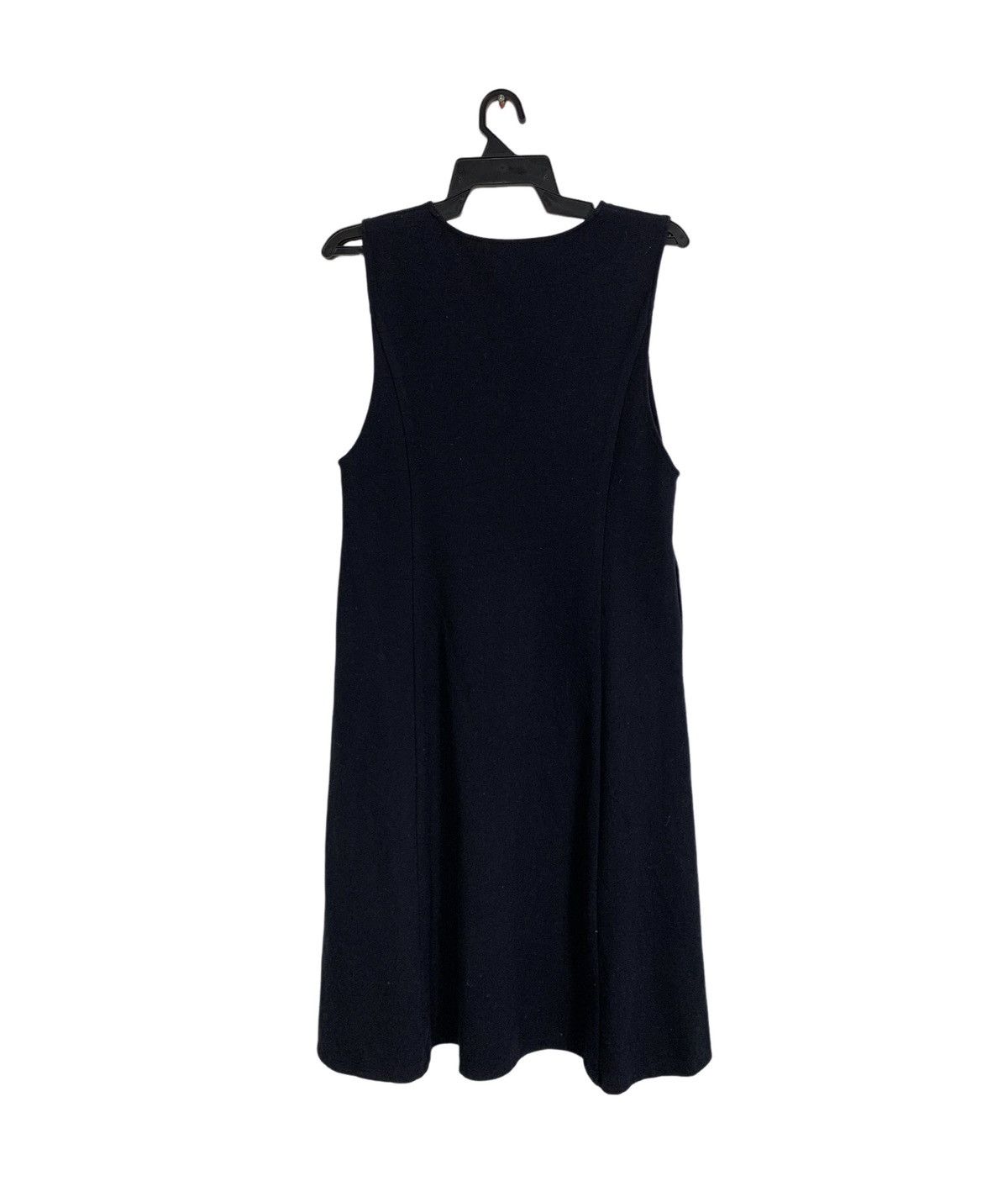 Japanese Brand Hype Brushed Jersey Jumper Skirt Dress Plain Design Deep V Size S / US 4 / IT 40 - 2 Thumbnail