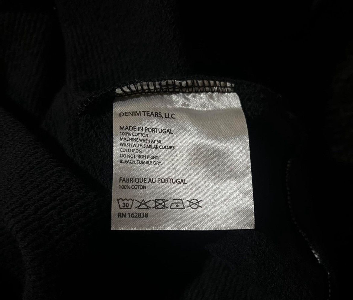 DENIM TEARS Denim tears black hoodie with the white flowers Size US S / EU 44-46 / 1 - 7 Thumbnail