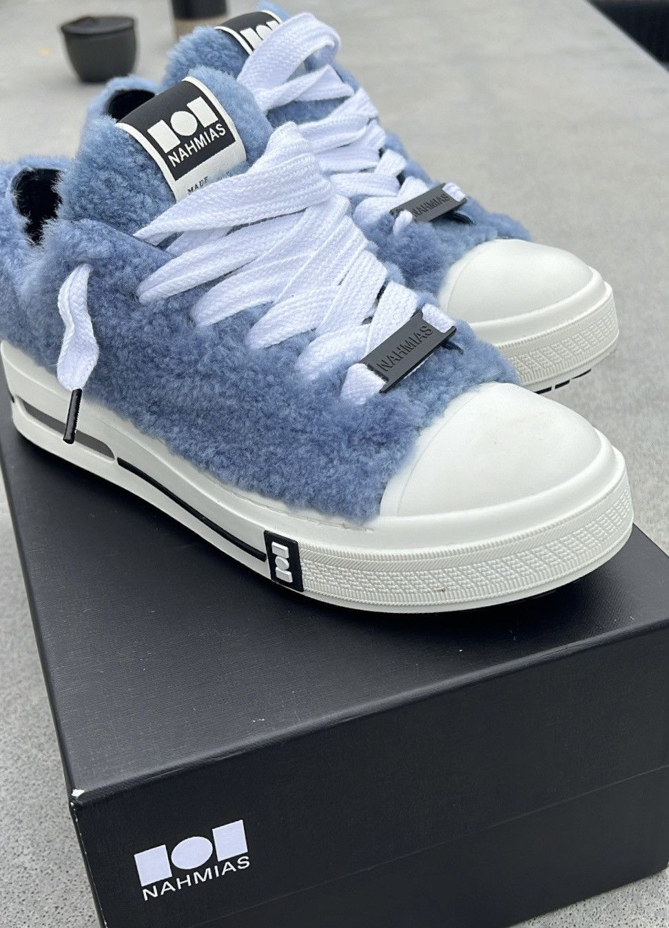 Nahmias Nahmias blue fur sneaker Size US 8 / EU 41 - 3 Thumbnail