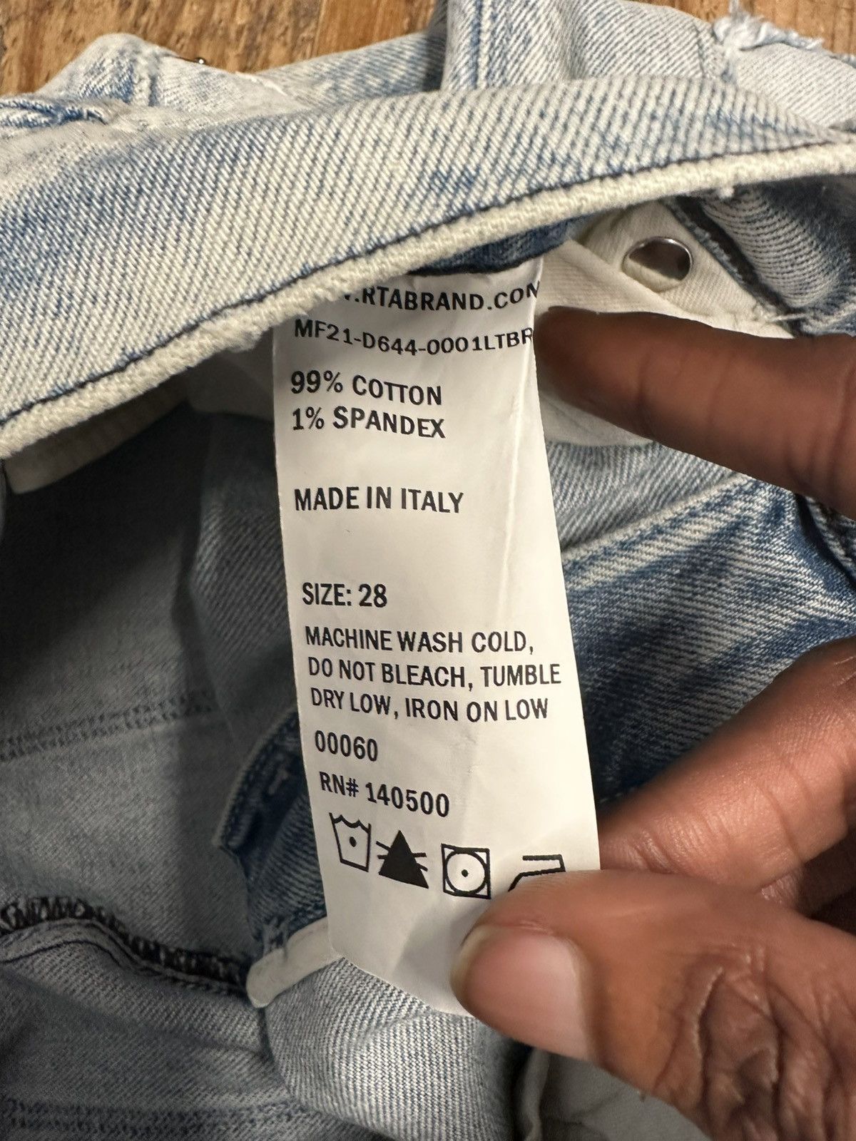 Rta RTA Rest In Peace/Power Light Blue Denim Jeans Sz 28 Size US 28 / EU 44 - 5 Thumbnail
