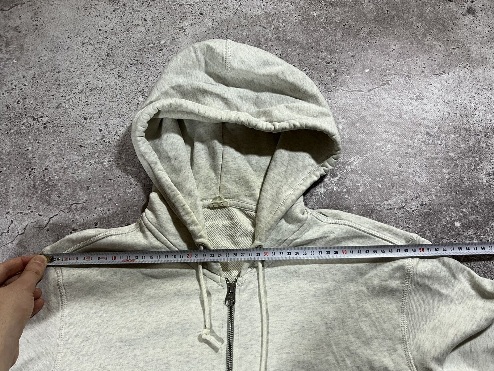 Arket Double Zip Basic hoodie Arket grey/white Cotton Size US L / EU 52-54 / 3 - 10 Thumbnail