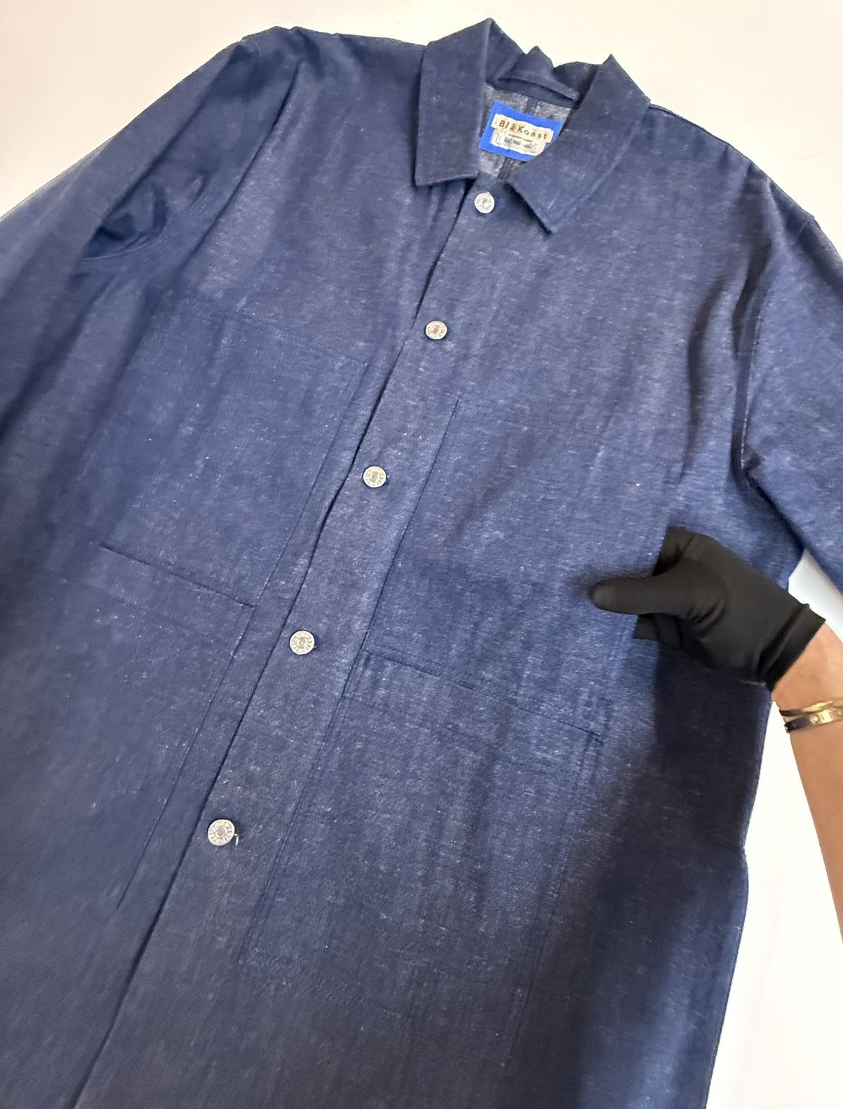 Acne Studios Acne Studios Blå Konst Dark Indigo Denim Chore Coat Sz 50 Size US XL / EU 56 / 4 - 16 Thumbnail