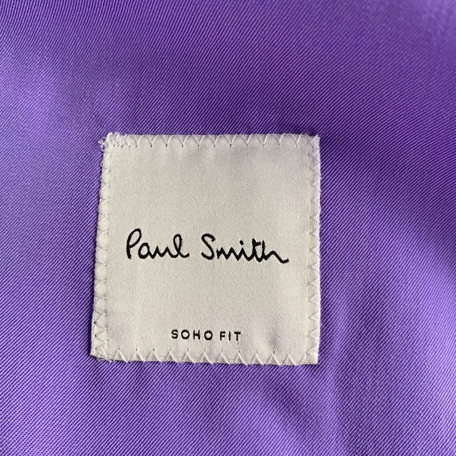 Paul Smith Size 36 Soho Fit Purple Lavender Wool Notch Lapel Suit Size 36R - 8 Thumbnail
