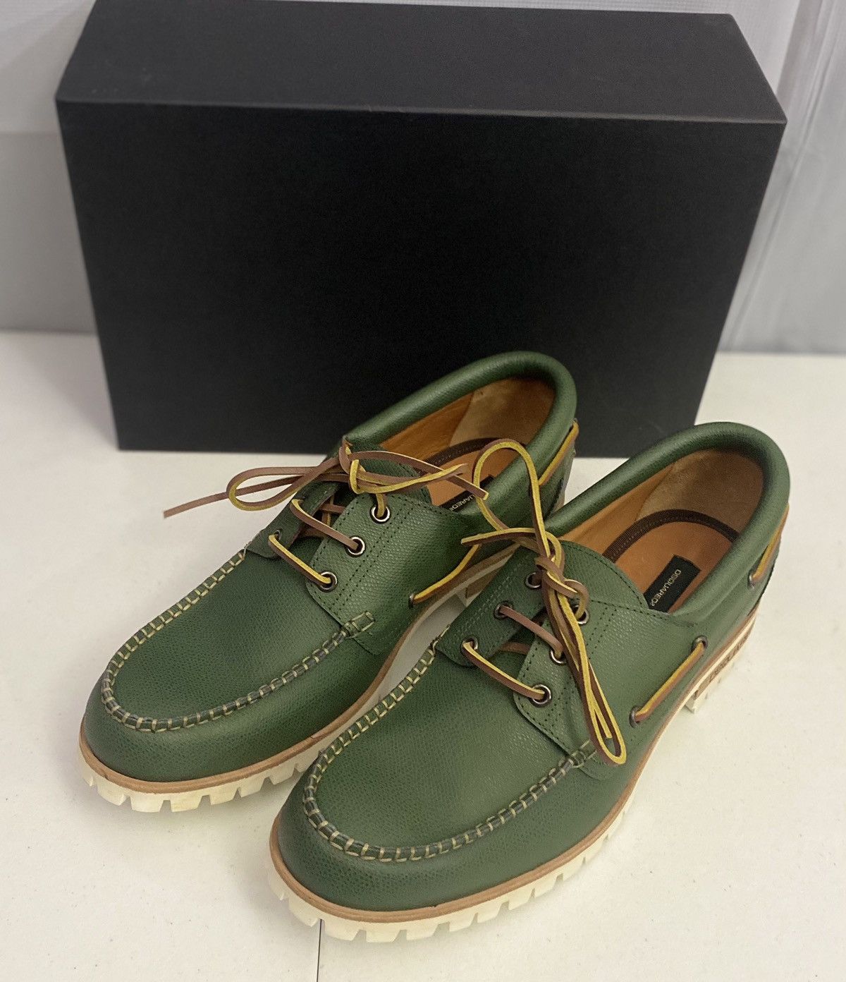 Dsquared2 Dsquared2 🇮🇹 Forest Green Leather Handmade Boat Shoes 9 NEW Size US 9 / EU 42 - 17 Thumbnail