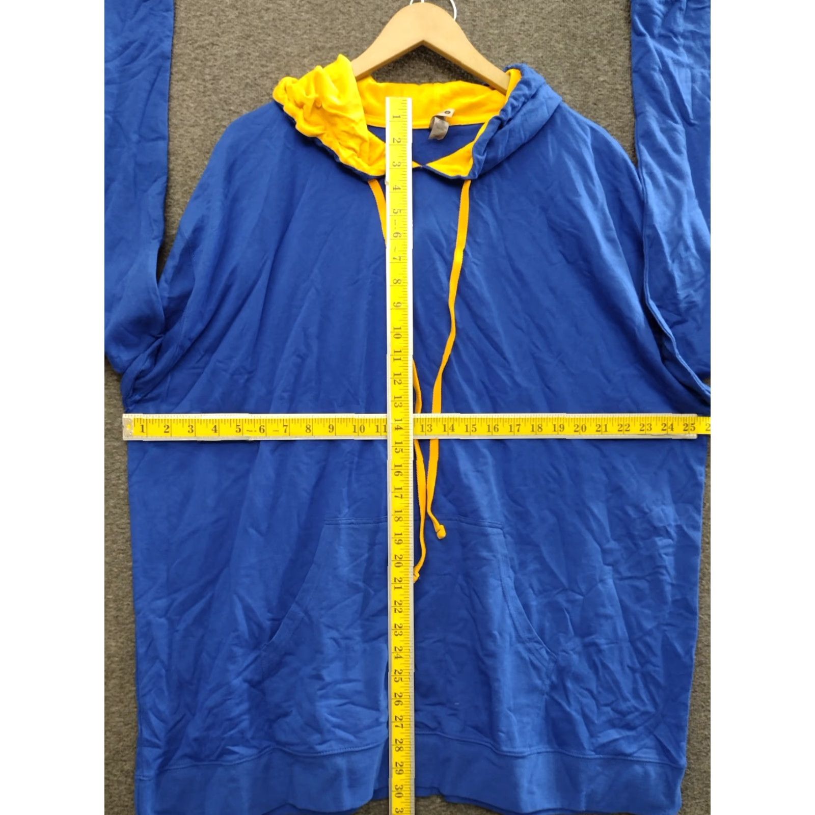 Next Level Next Level Hoodie Pullover 3XL Unisex Lightweight Blue/Yellow Kangaroo Pockets Hooded Blue Solid Mens Size US XXL / EU 58 / 5 - 4 Thumbnail
